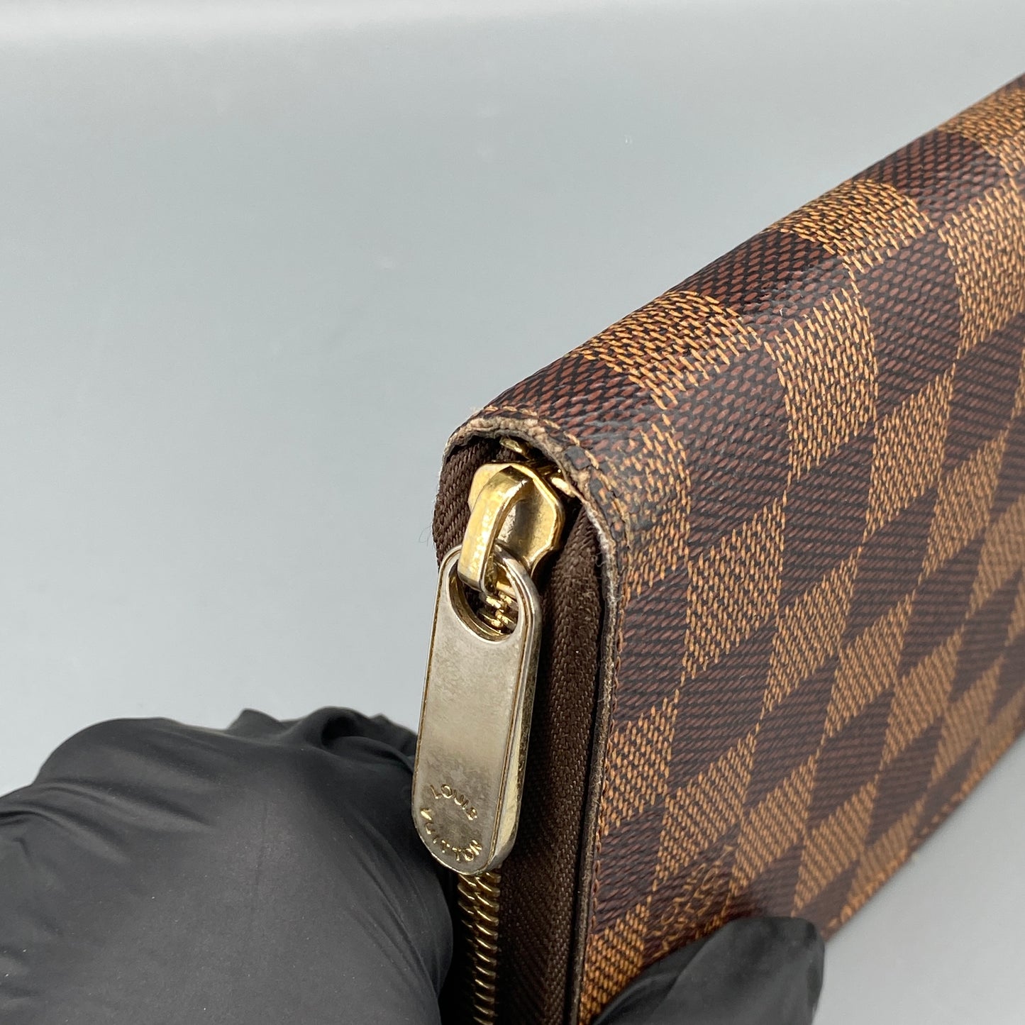 Louis Vuitton Brown Damier Ebene Canvas Full-Zip Long Wallet