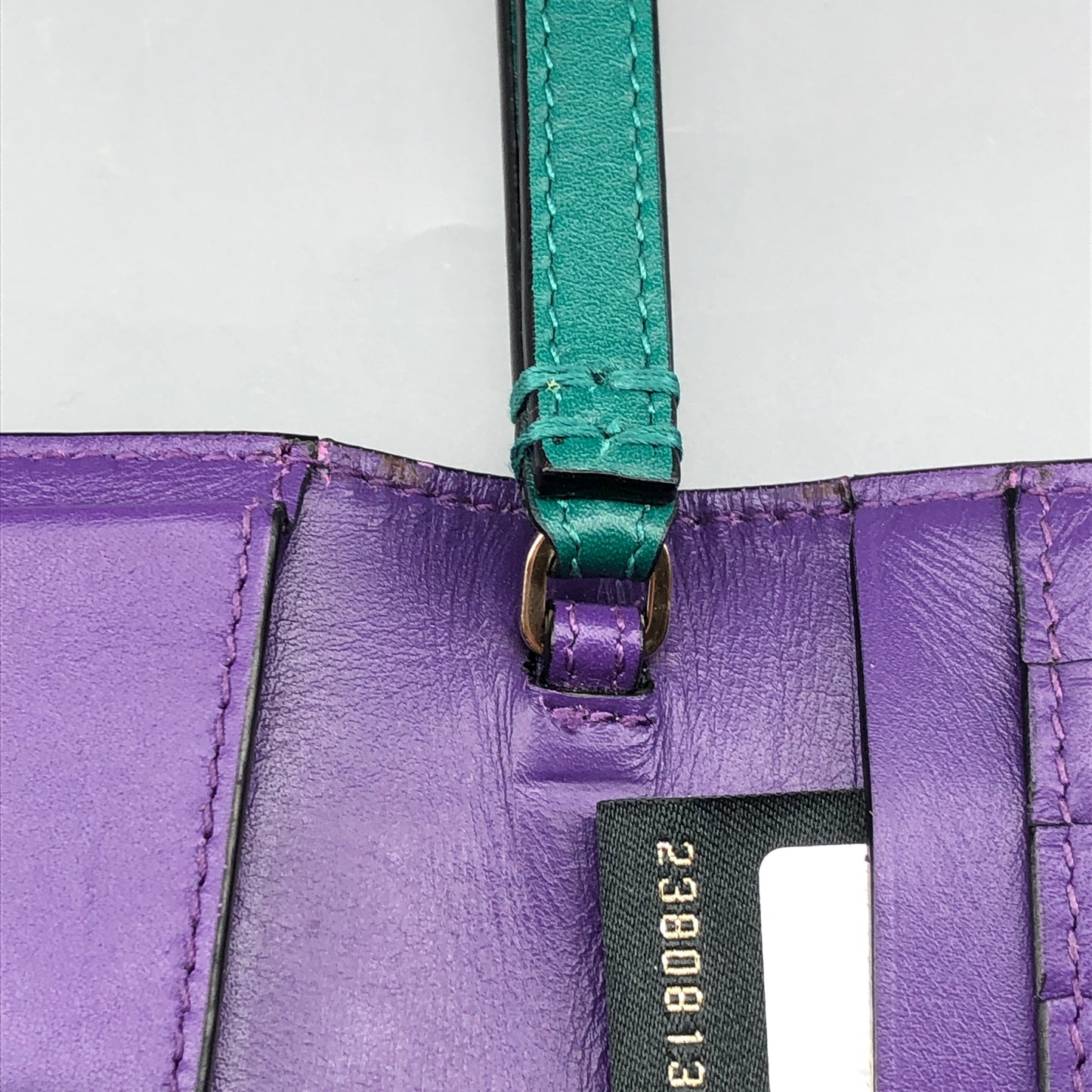 Bvlgari Serpenti Forever Green & Purple Leather  Wallet