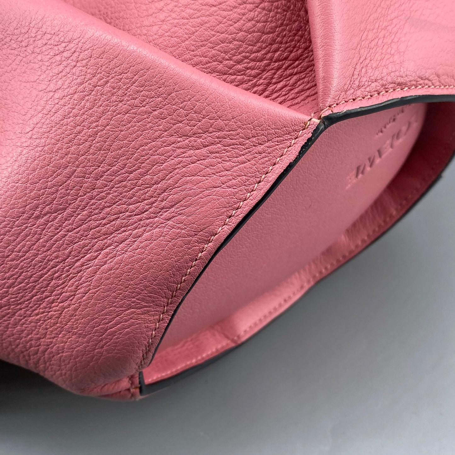 Loewe Pink Leather Elephant Crossbody Bag