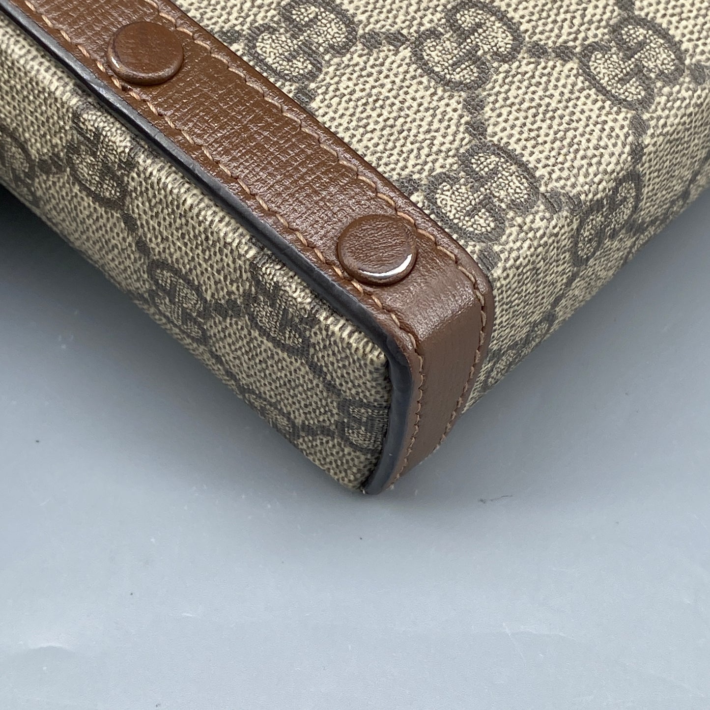 Gucci Beige GG Canvas Horsebit Mini Phone Crossbody Bag