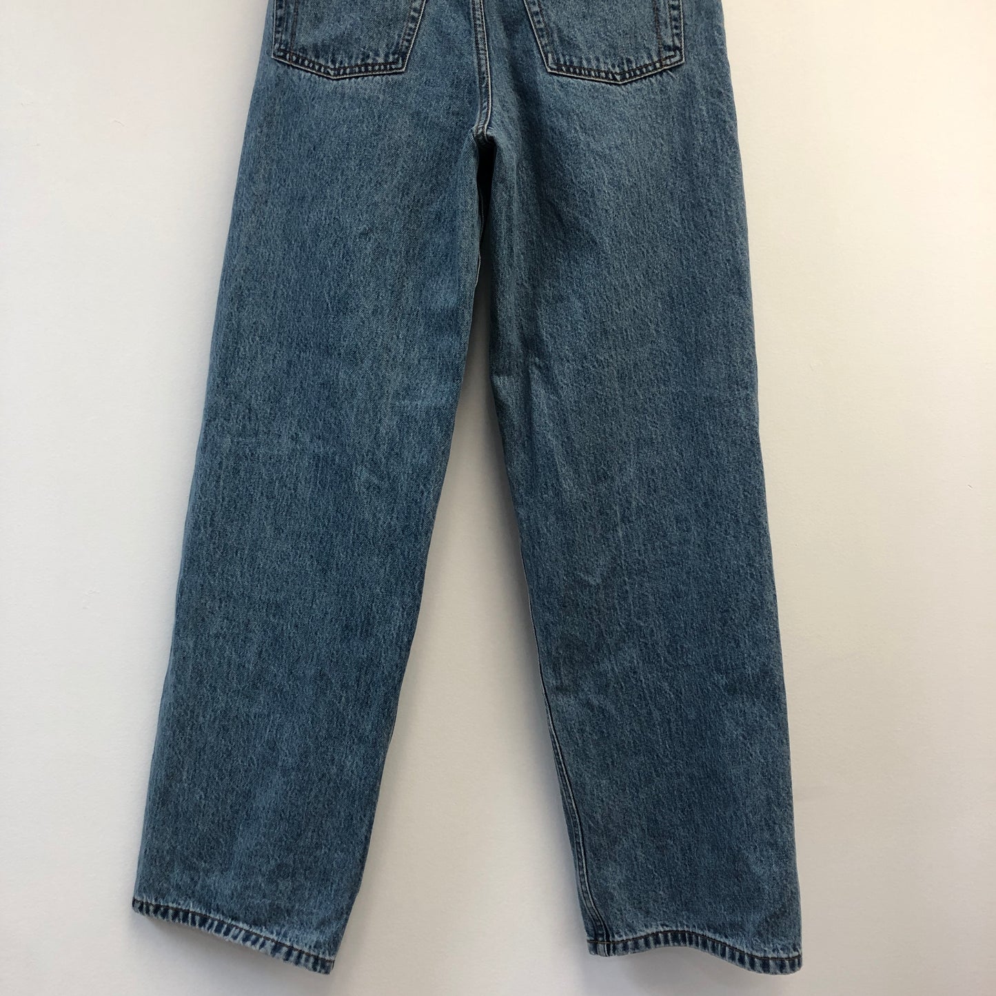Still Here High-Waisted Straight Leg Jeans 26 Blue Denim