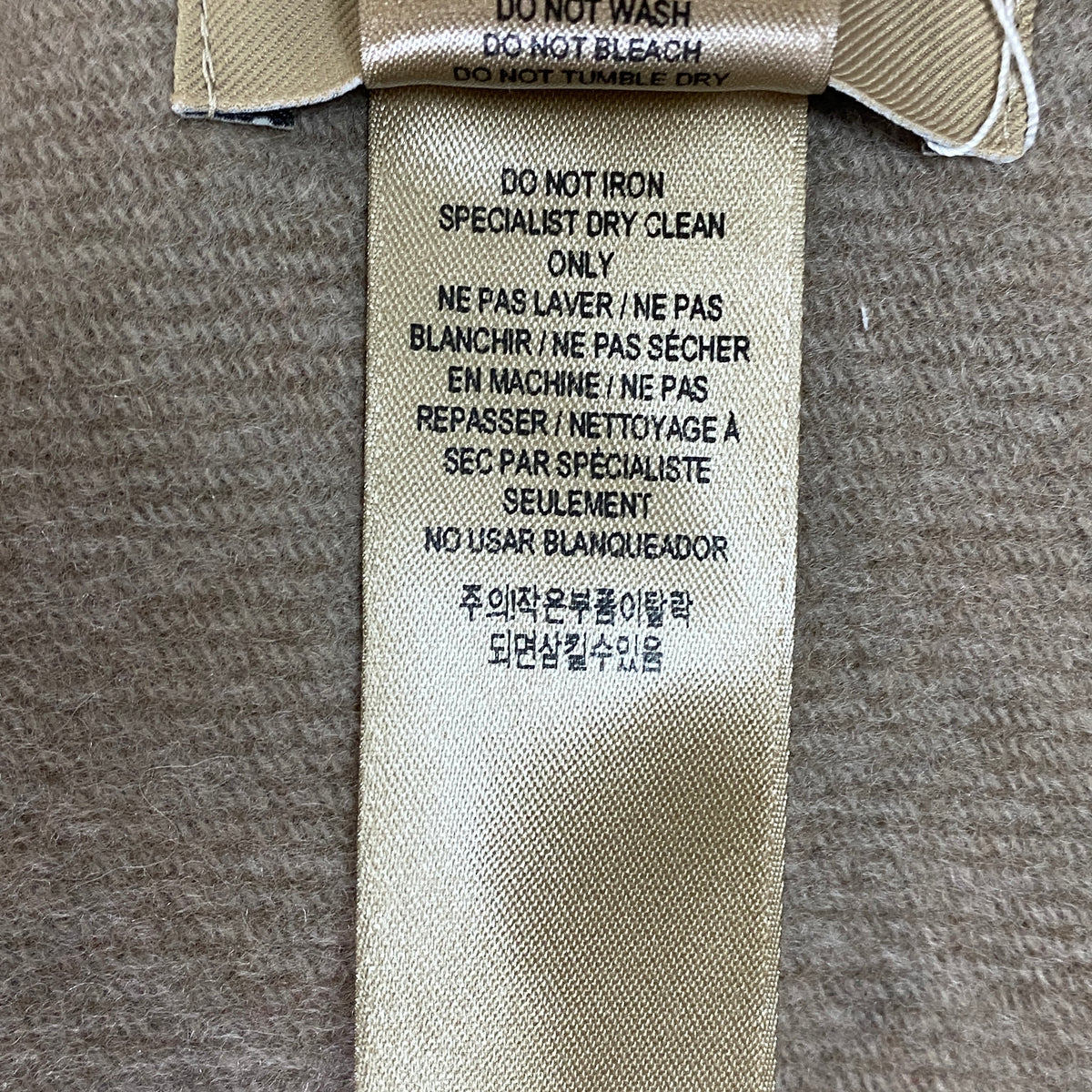 Burberry Beige Check Wool Triangle Scarf