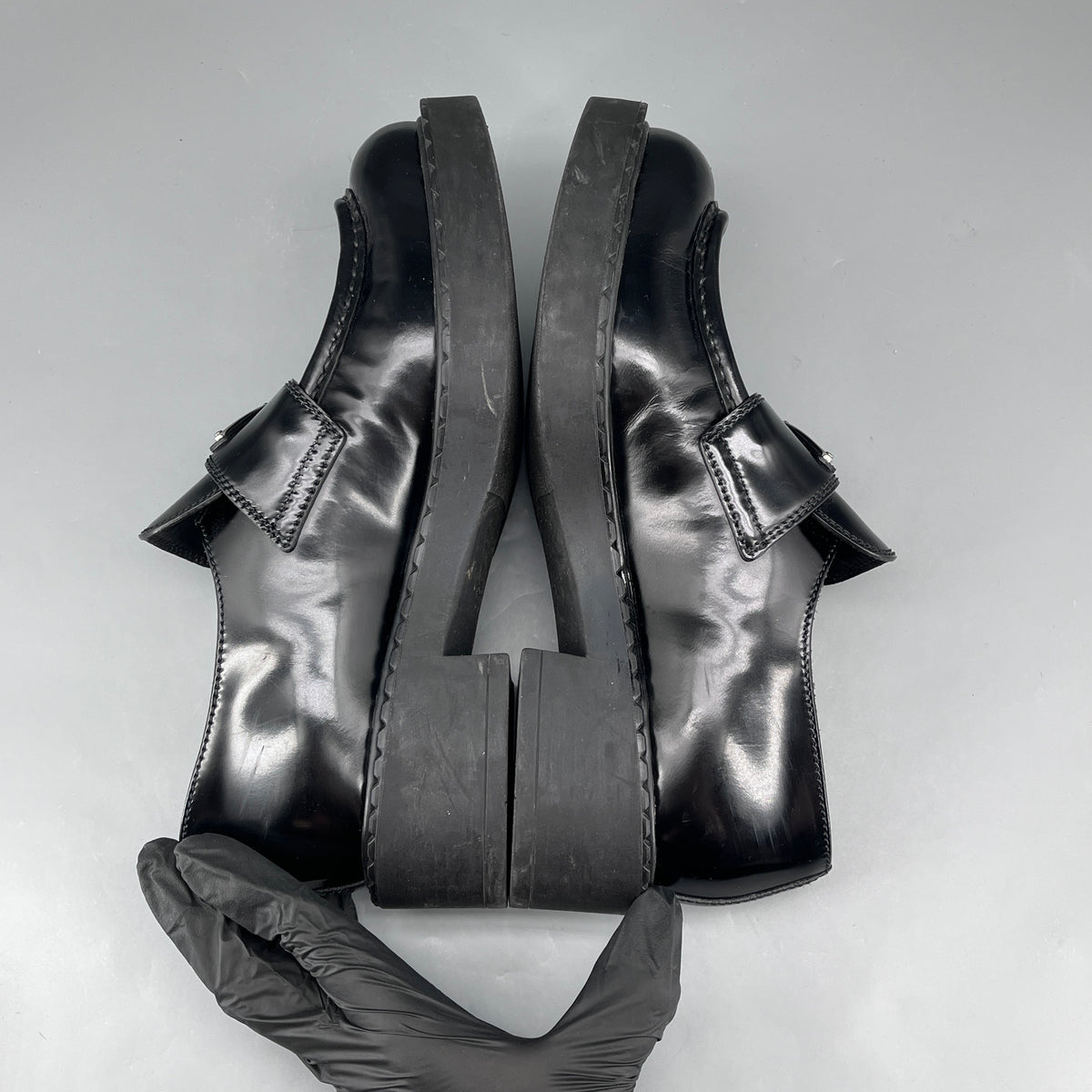Prada Black Women Loafer Shoes Size 37