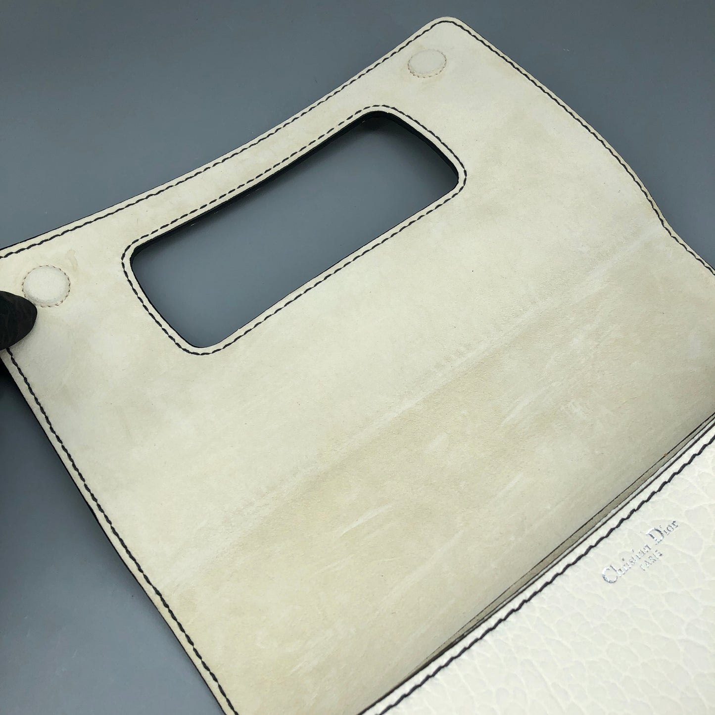 Christian Dior Dio(r)evolution Cream Grained Calfskin shoulder Bag