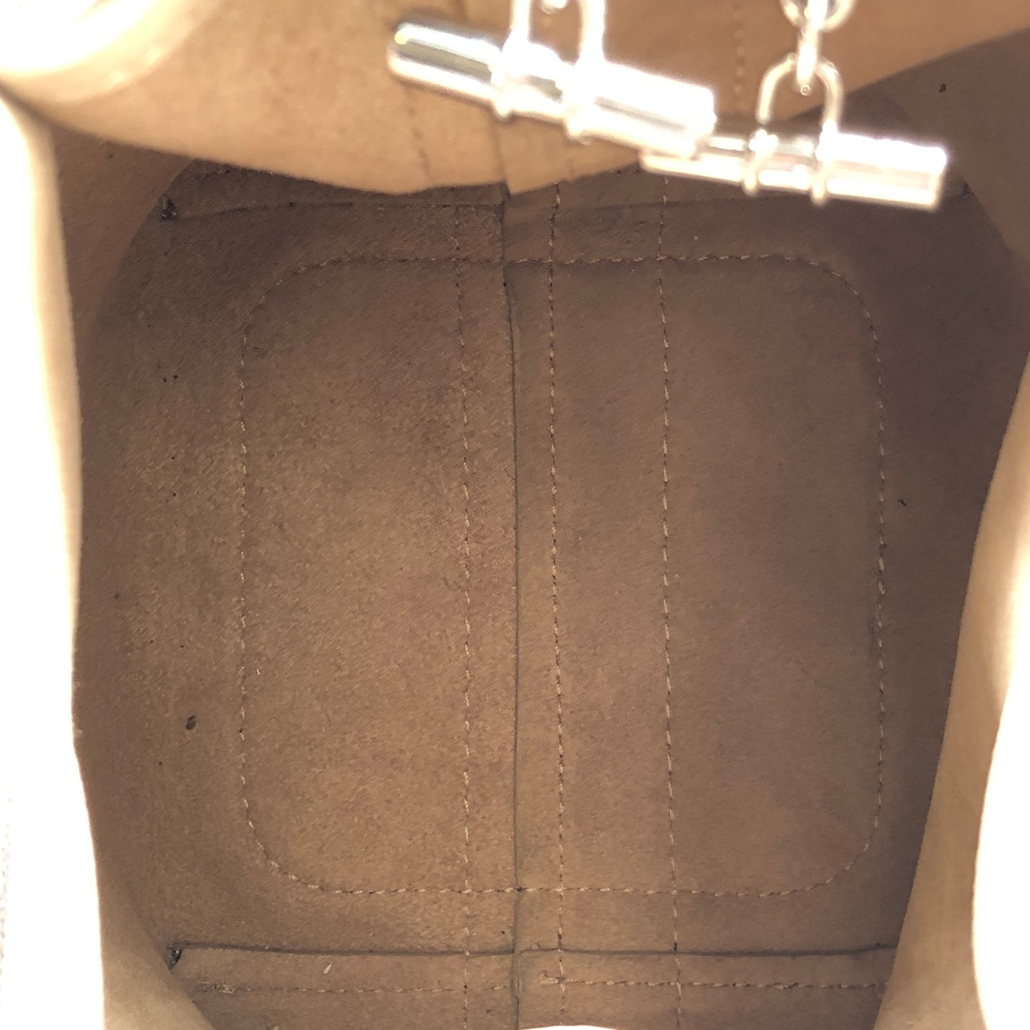 Loro Piana Beige Leather Bucket Bag