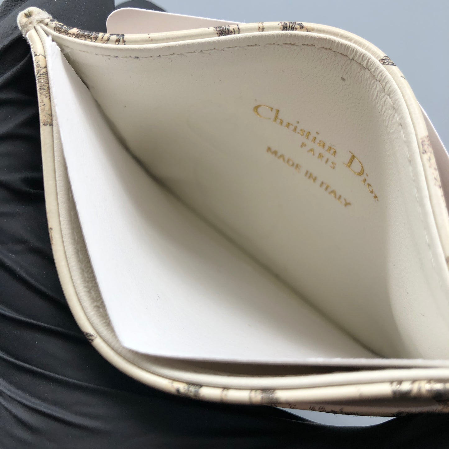 Christian Dior Card Holder Cream Toile de Jouy