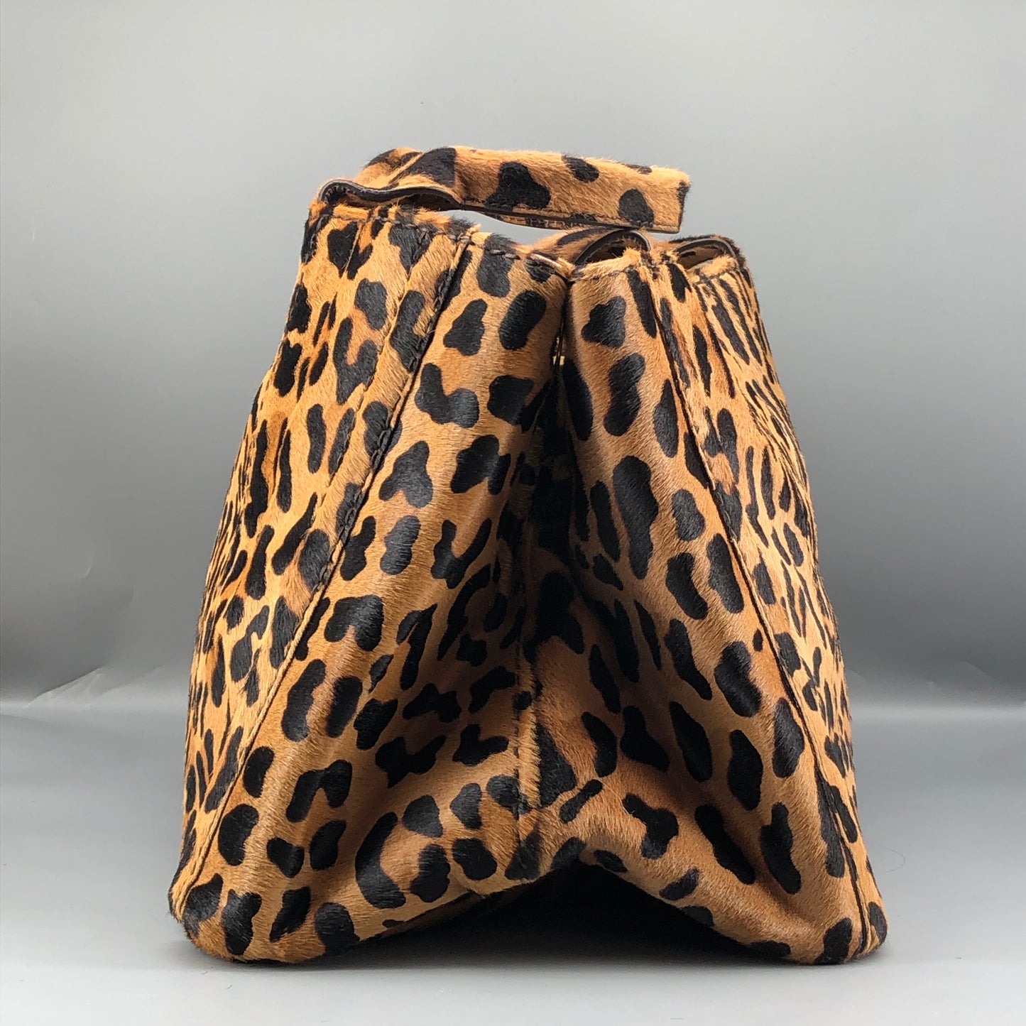 Prada Cavallino Calf Hair Tote Bag Leopard Print
