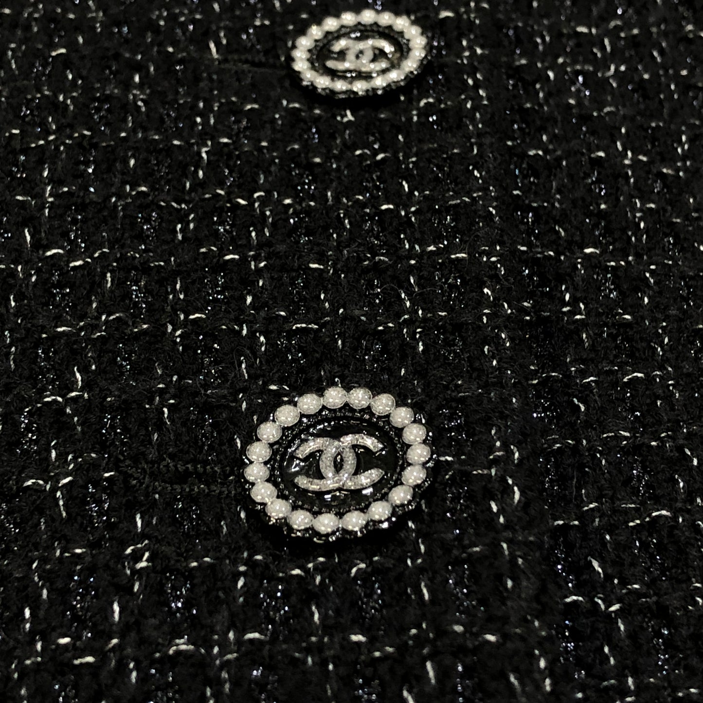 Chanel Black Tweed Cropped Jacket Size 36