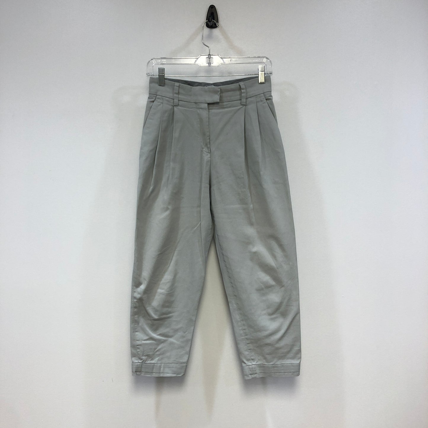 Brunello Cucinelli Light Blue Pleated Cropped Trousers Size 38