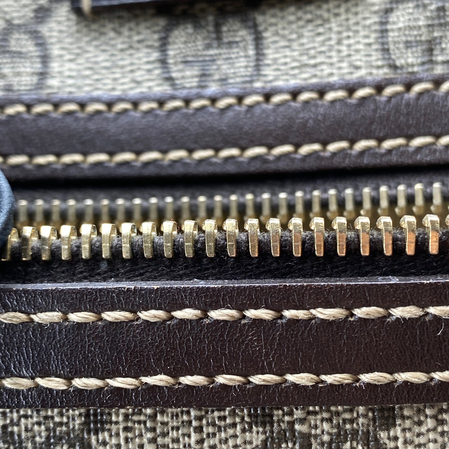 Gucci Beige GG Canvas Vertical Messenger Crossbody Bag