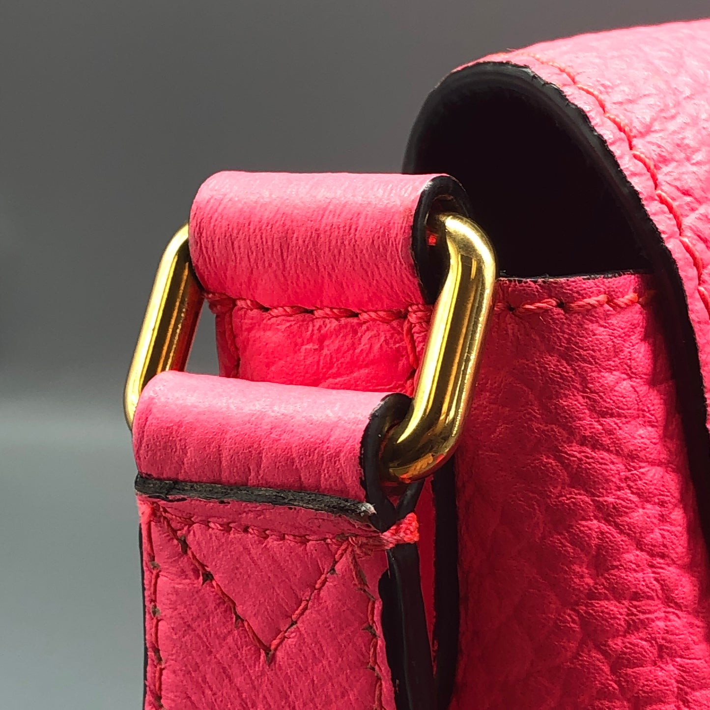 Burberry Pink Grained Leather Crossbody Bag