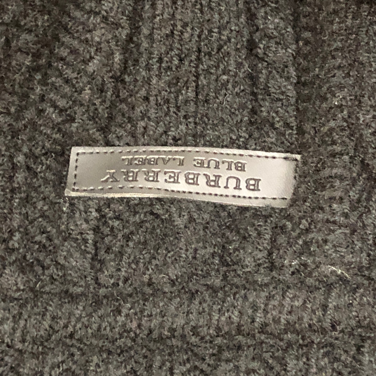 Burberry Black Cable Knit Hooded Cardigan Size 38