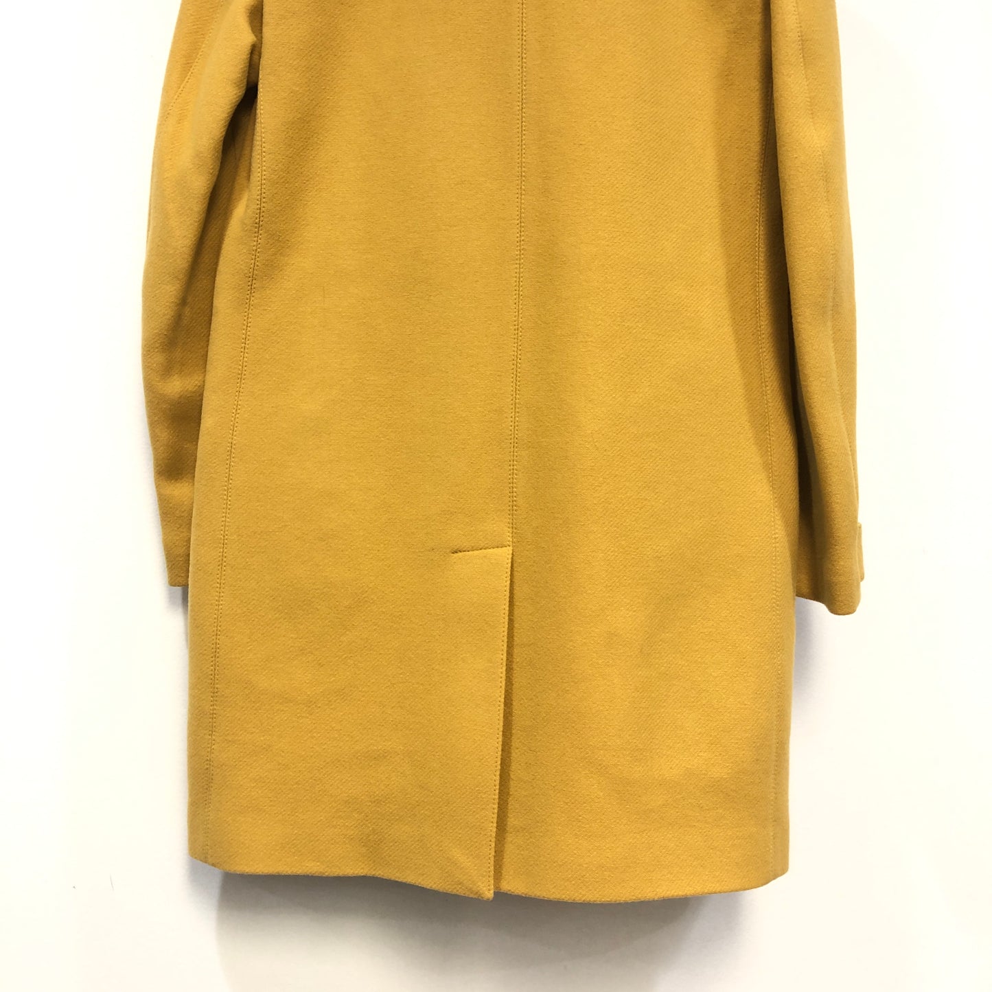 Burberry Yellow Single Breasted Wool Coat Size 6