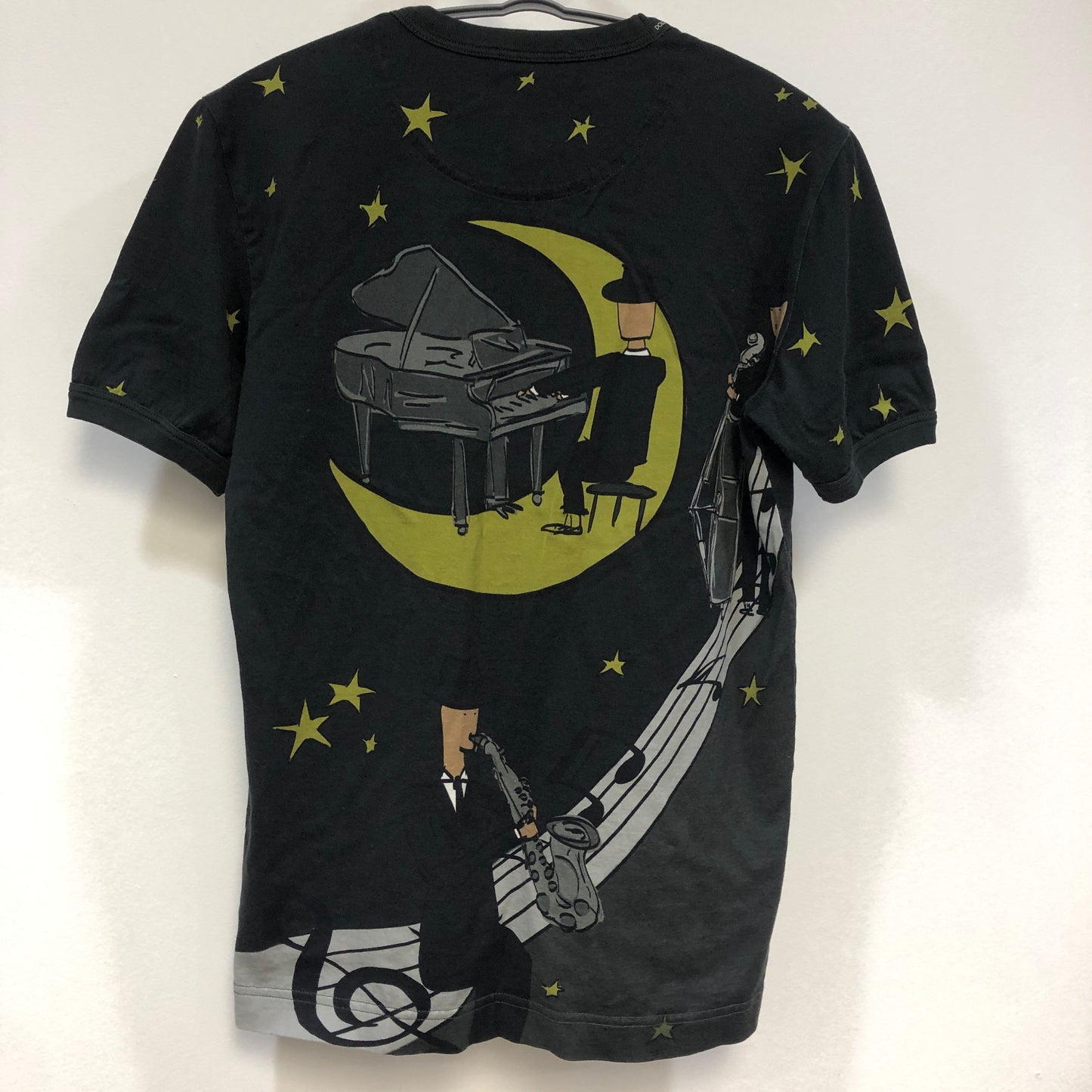 Dolce & Gabbana Black Piano Graphic T-Shirt Size 46