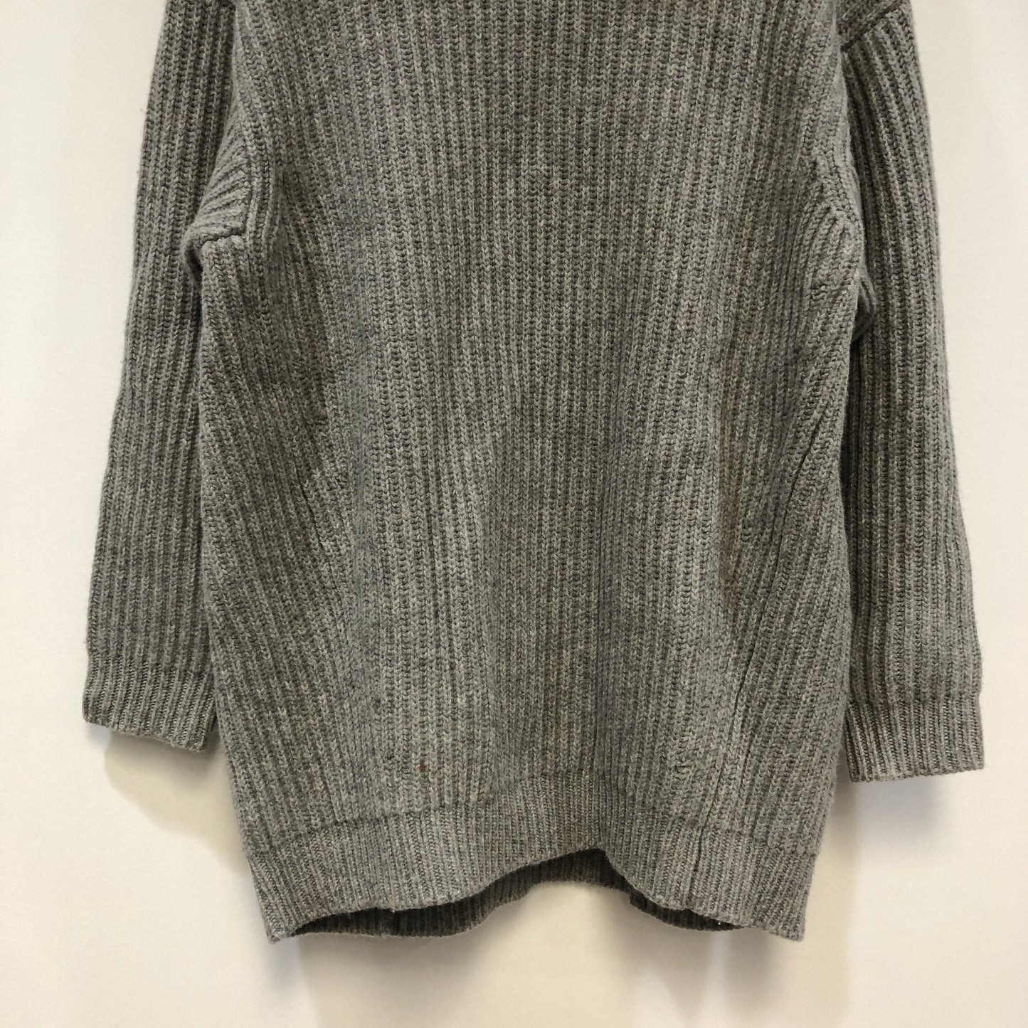 Acne Studios Grey Ribbed Knit Turtleneck Sweater Size S