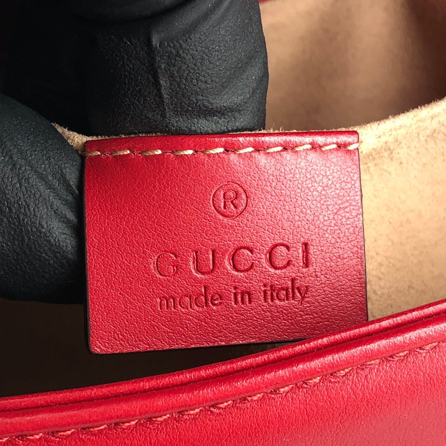 Gucci Red Quilted GG Marmont Chain Shoulder Bag