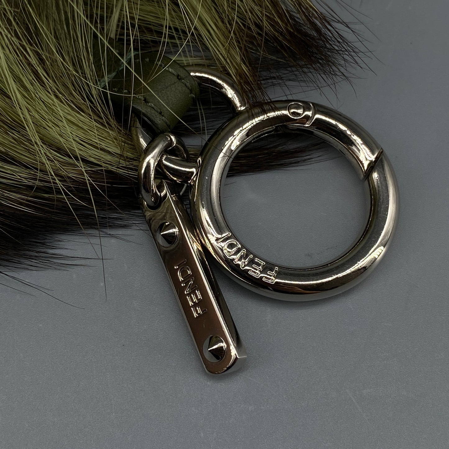 Fendi Olive Monster Fur Bag Charm