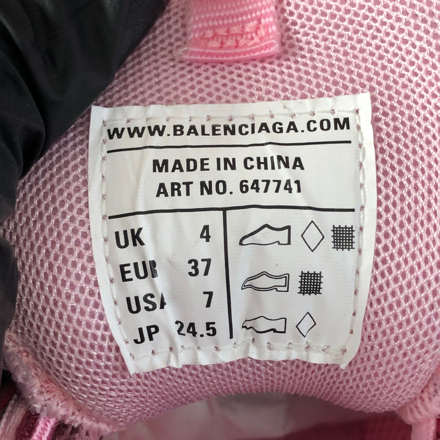 Balenciaga Women's Track Mesh Chunky Sneakers Size 37 Pink