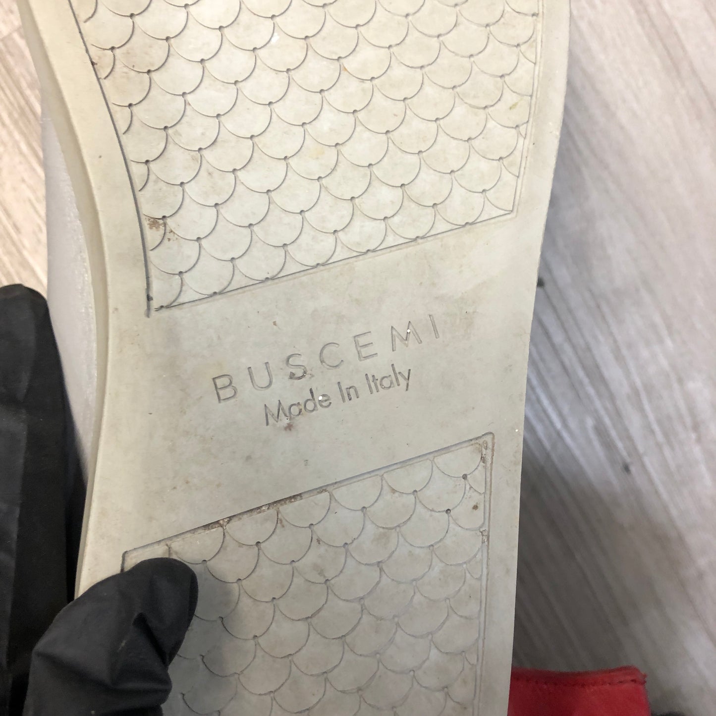 Buscemi Men's High-Top Sneakers Size 41 Light Grey