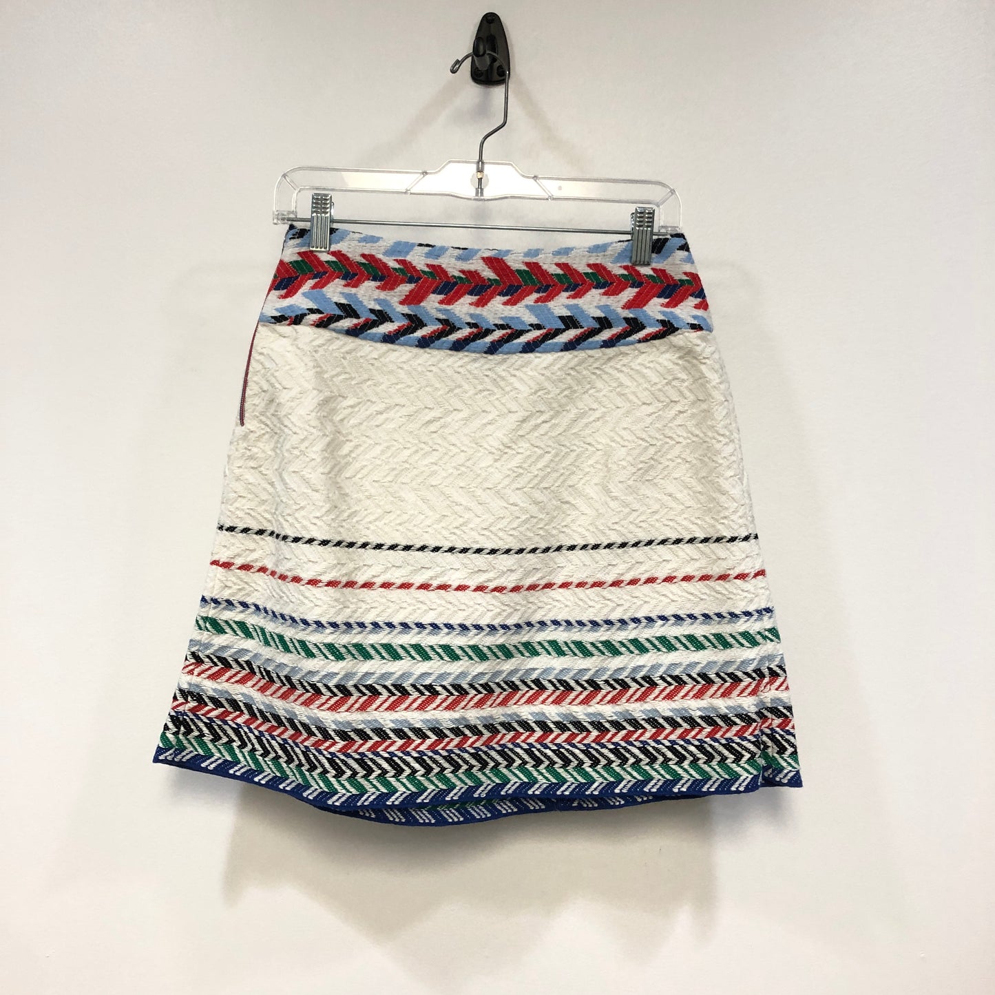 Chanel White Multicolor Trim Tweed Two-Piece Set (Top & Skirt) Size 38