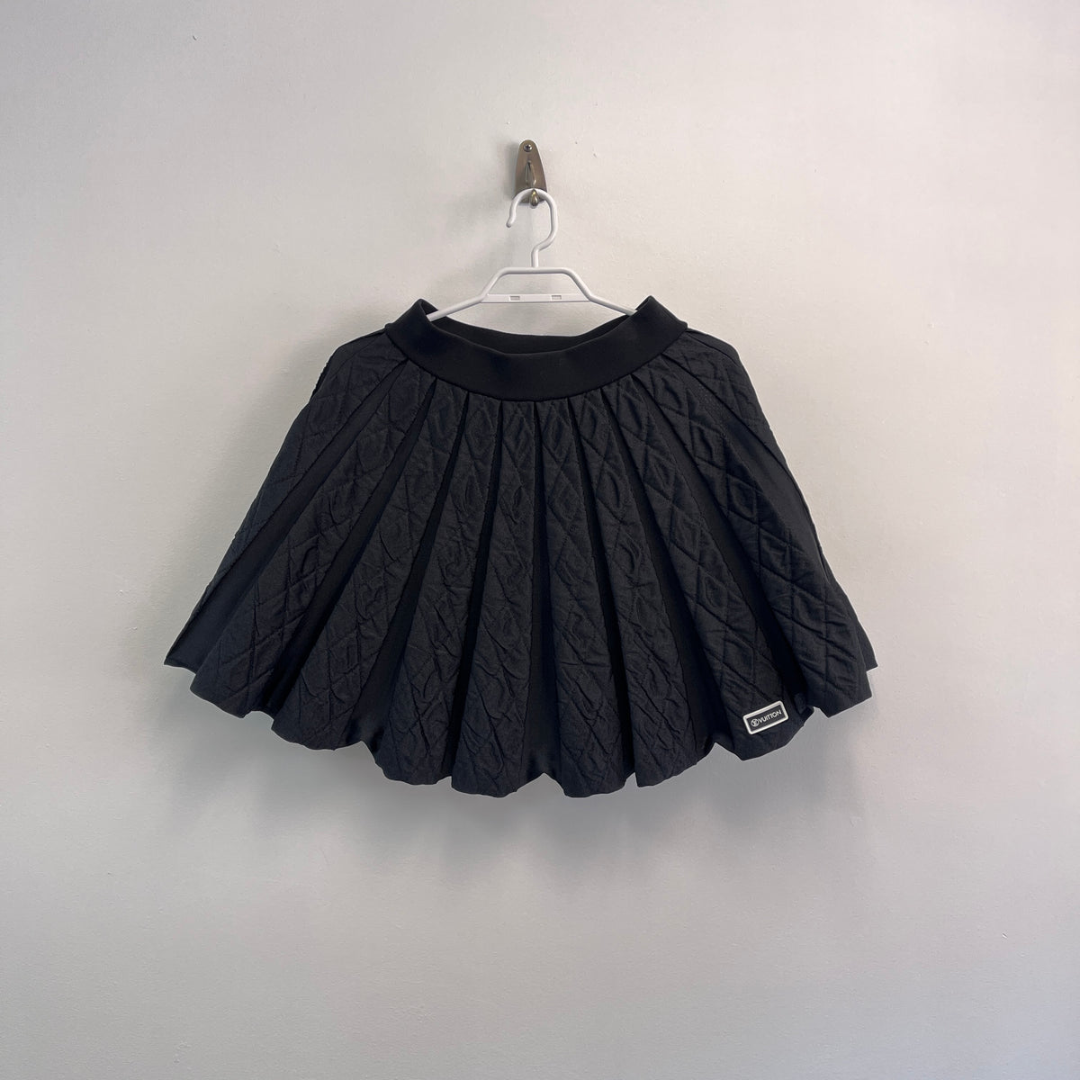 Louis Vuitton Black Crinkled Pleated Mini Skirt Size S