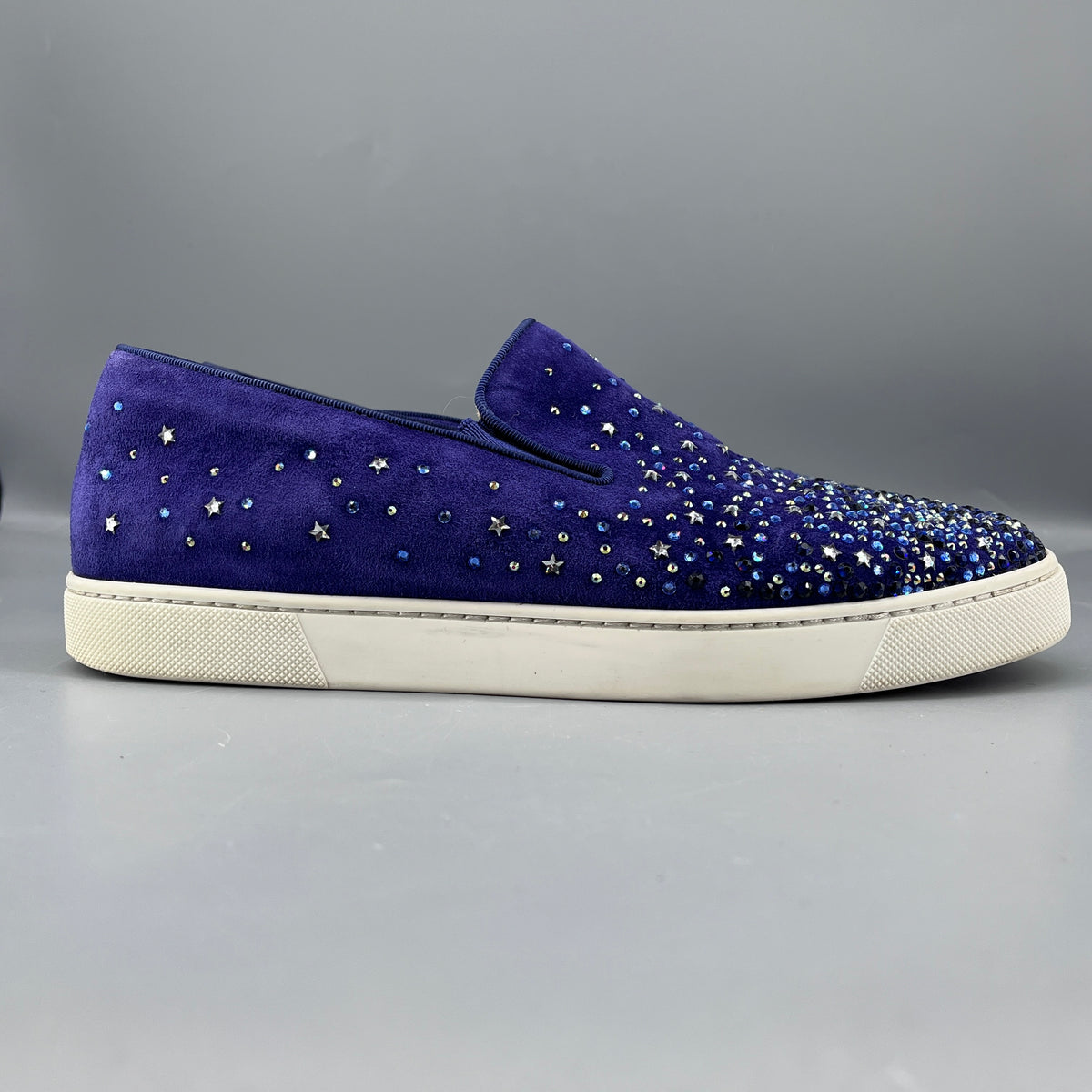 Christian Louboutin Purple Women Slip-on Sneaker Shoes Size 40