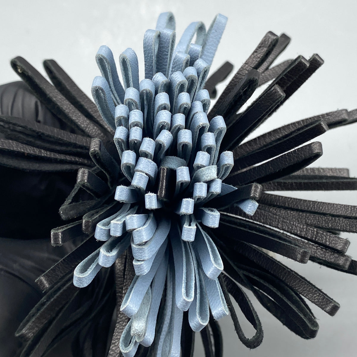 Hermes Leather Tassel Bag Charm Black
