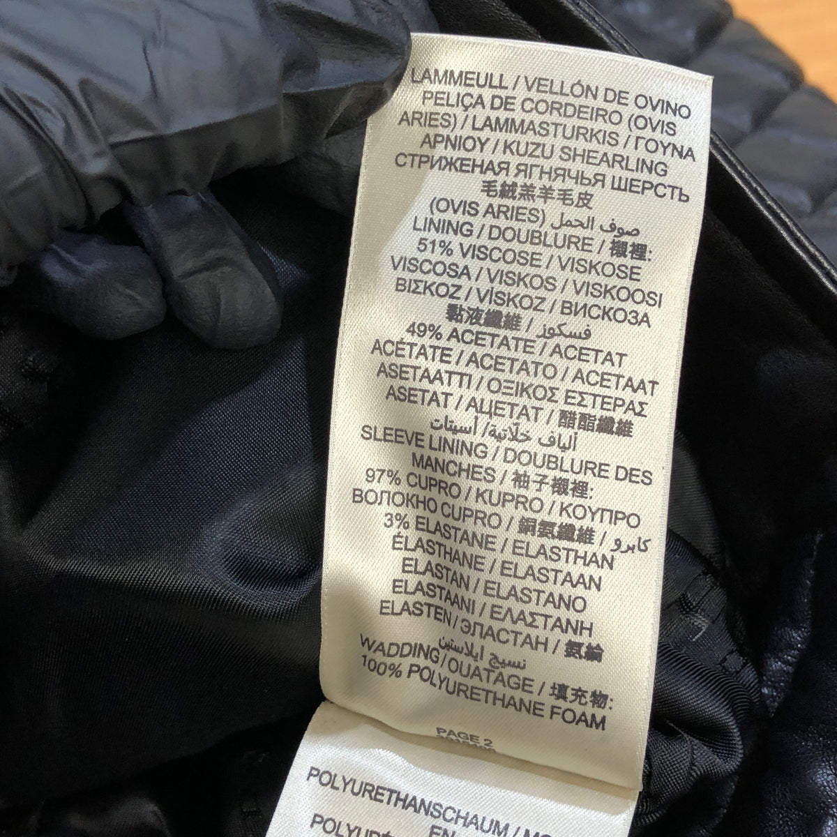 Burberry Black Shearling Collar Leather Biker Jacket US size 4