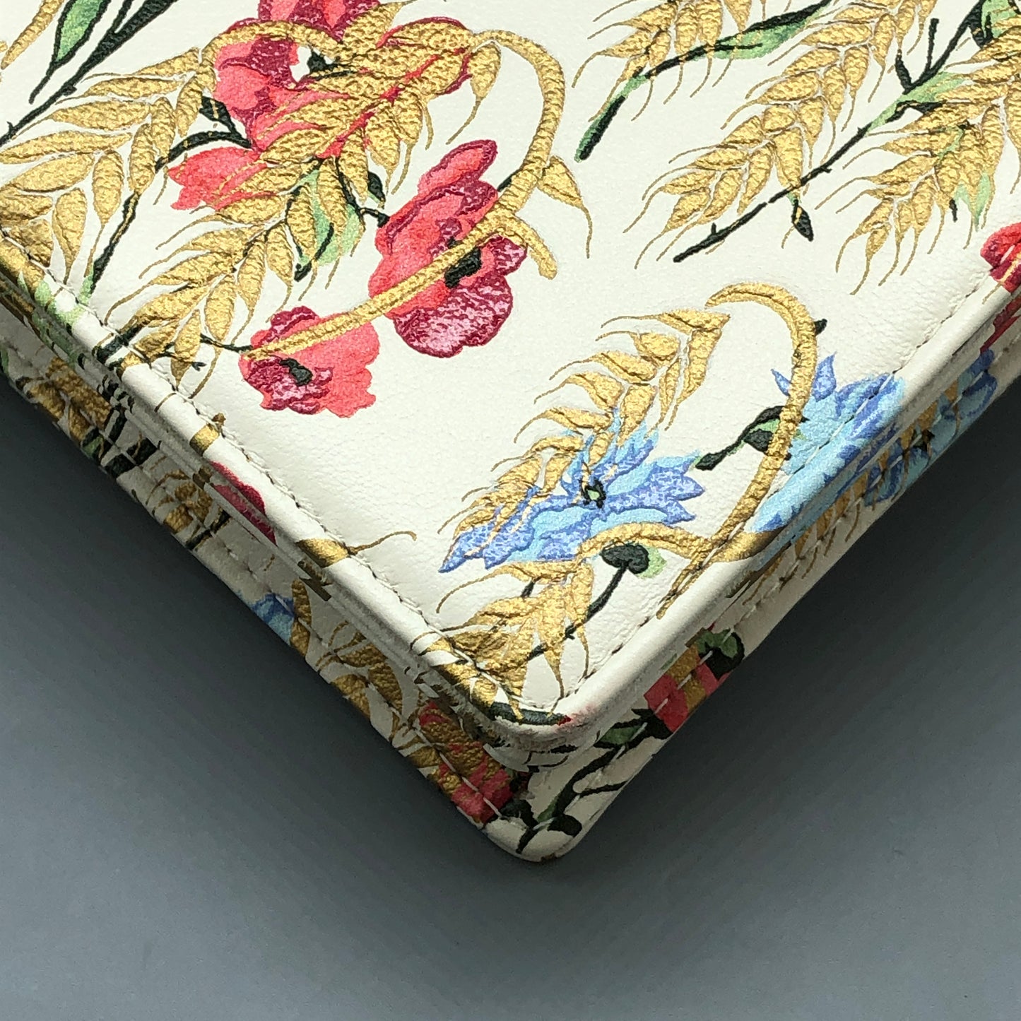Christian Dior Floral Print Chain Clutch Cream/Multi