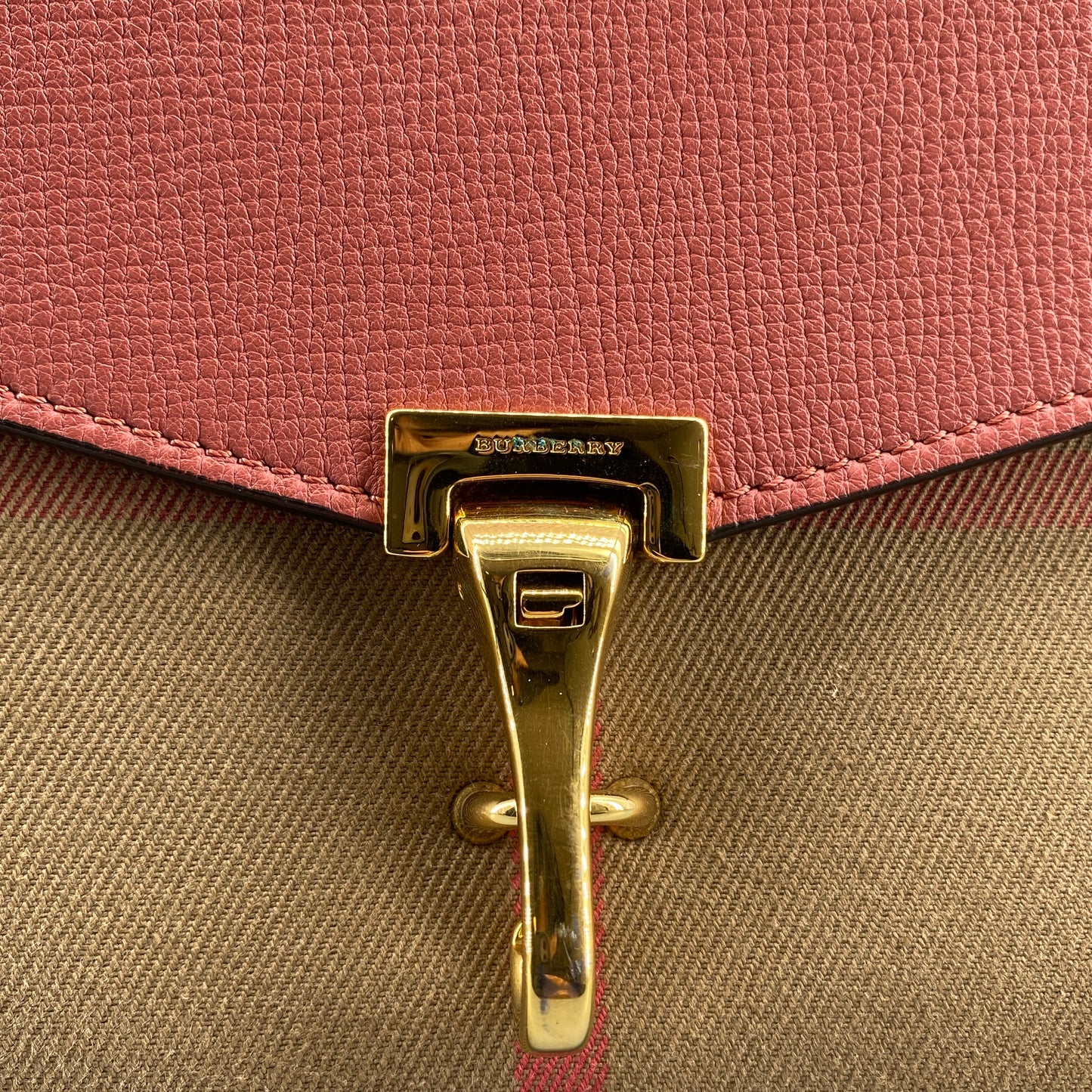 Burberry Pink Check Flap Crossbody Bag