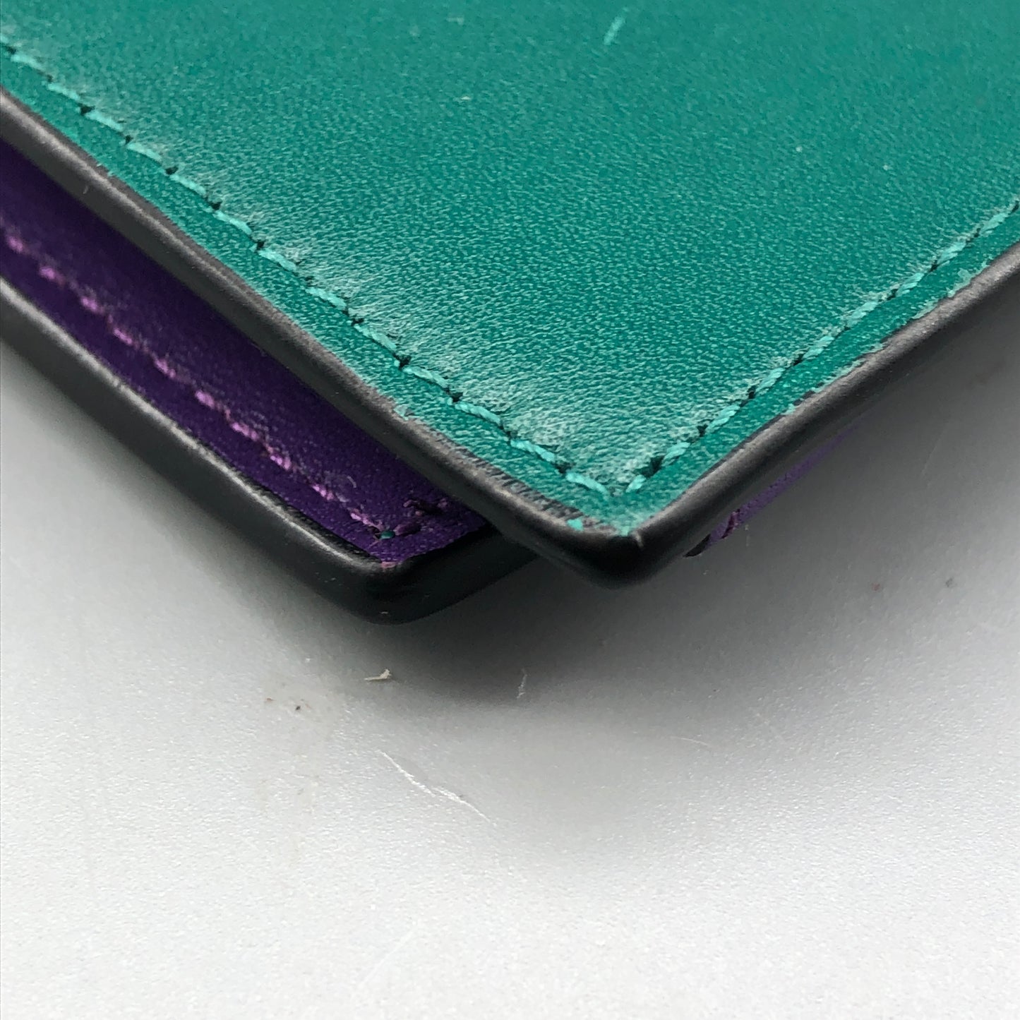 Bvlgari Serpenti Forever Green & Purple Leather  Wallet