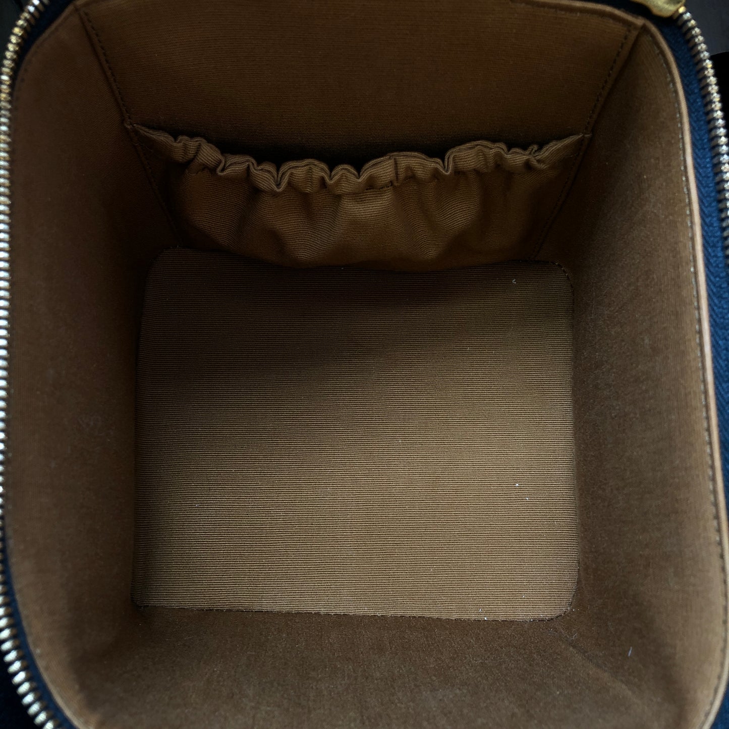 Celine Triomphe Canvas Vanity Case Bag Dark Brown