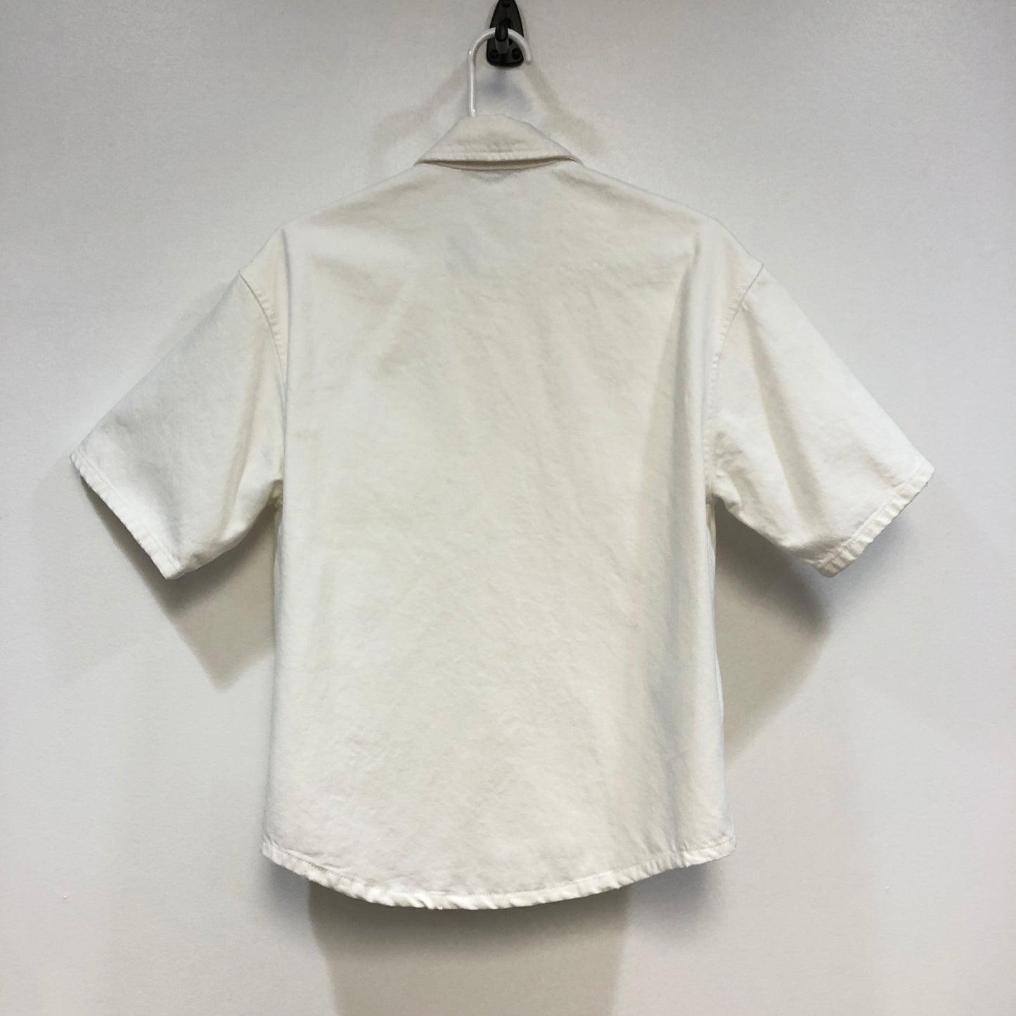 Prada White Short-Sleeve Cotton Shirt Size 36