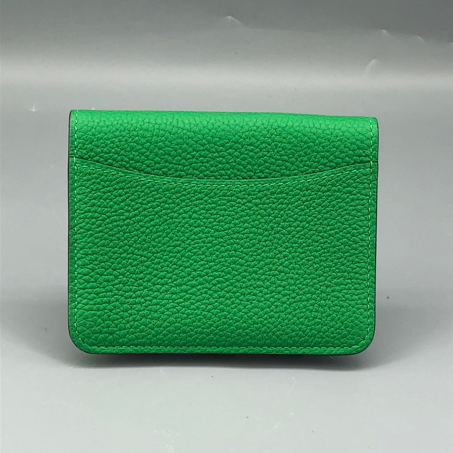 Hermes 2016 Dogon Compact Wallet  Green Togo Leather