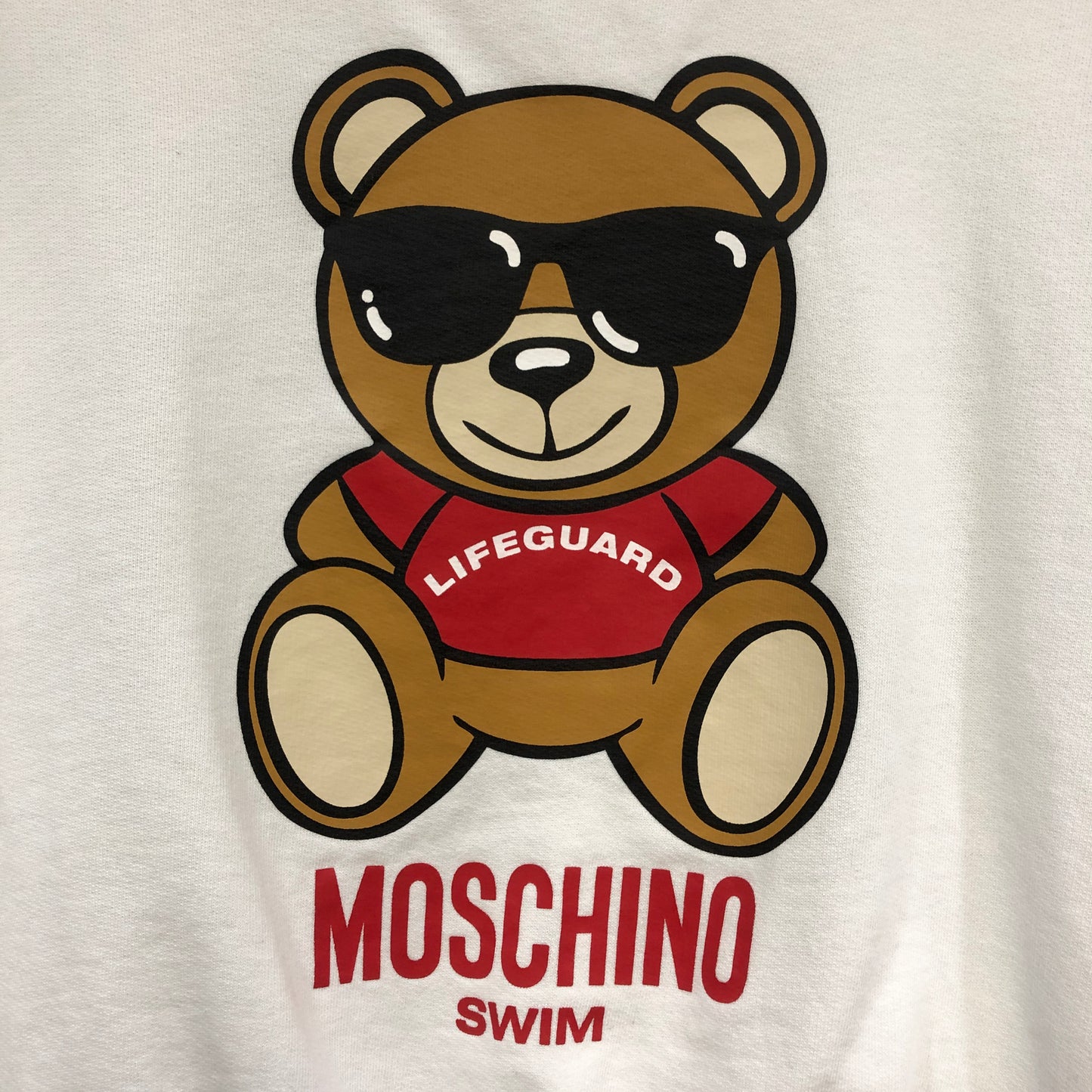 Moschino Teddy Bear Logo Sweatshirt Size US S White