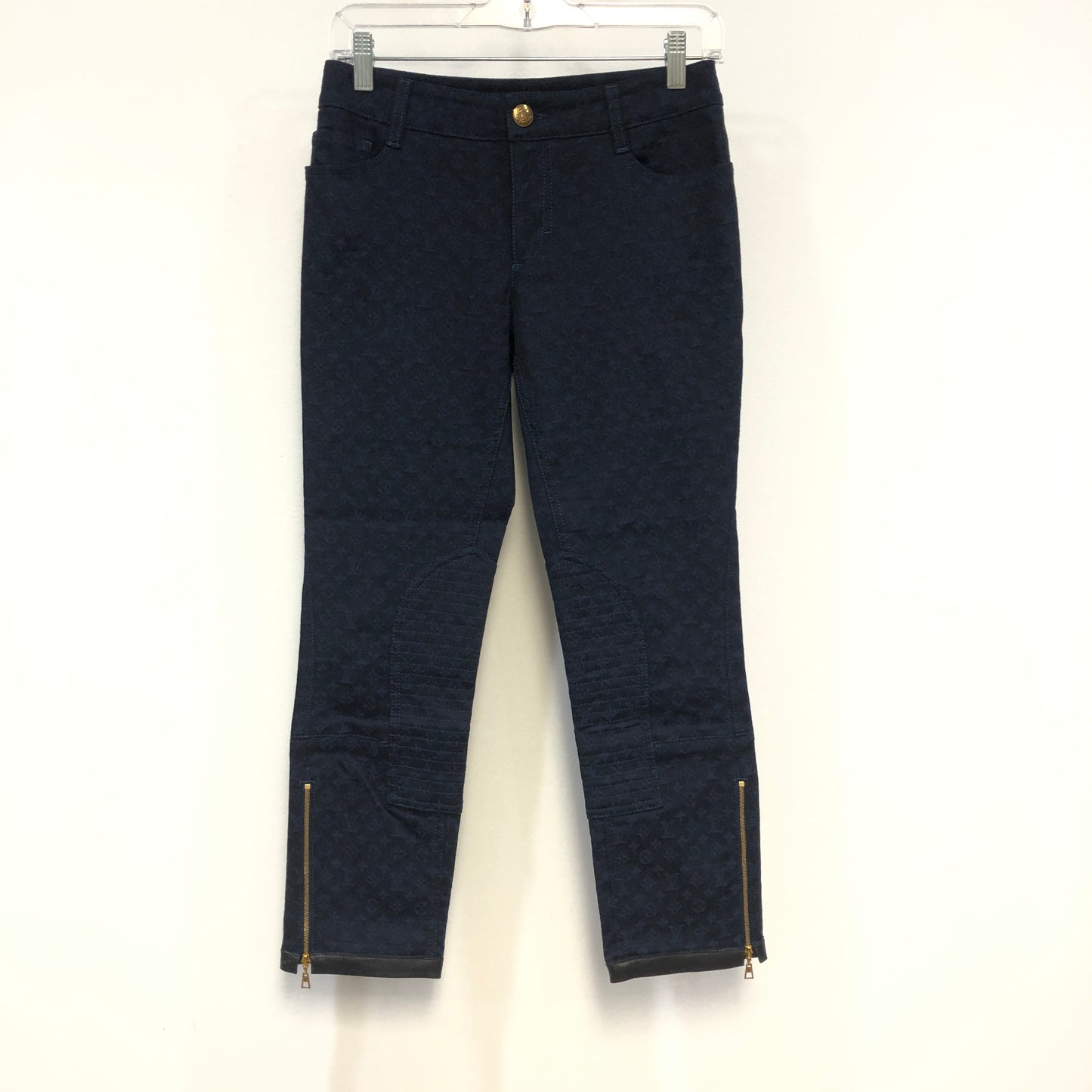 Louis Vuitton Monogram Navy Slim Fit Pants Size 36