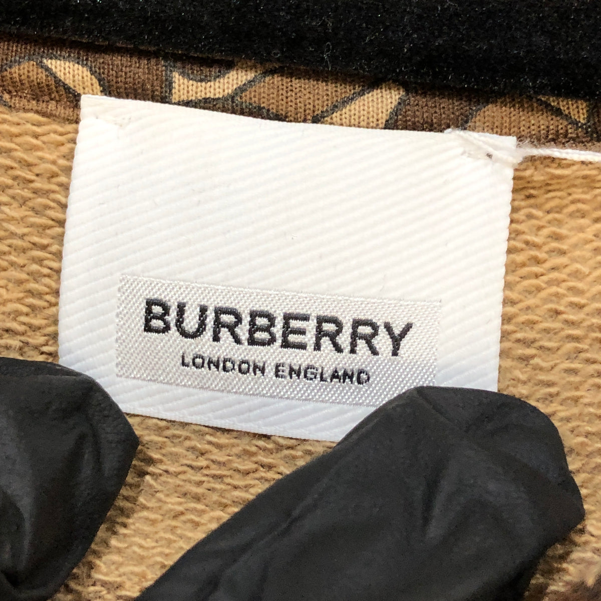Burberry Brown TB Monogram Hoodie Size S