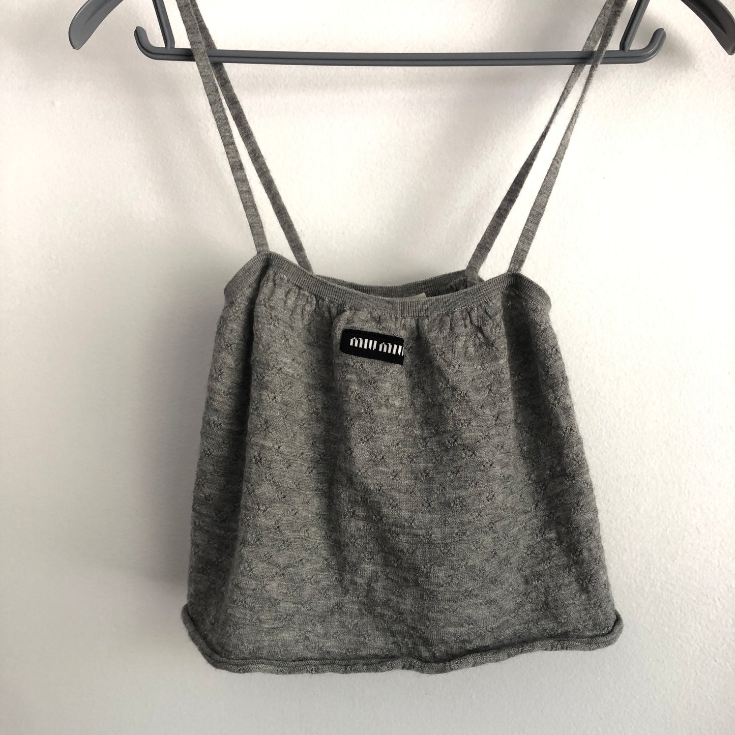 Miu Miu Grey Cotton Camisole & Midi Skirt Set Size XS