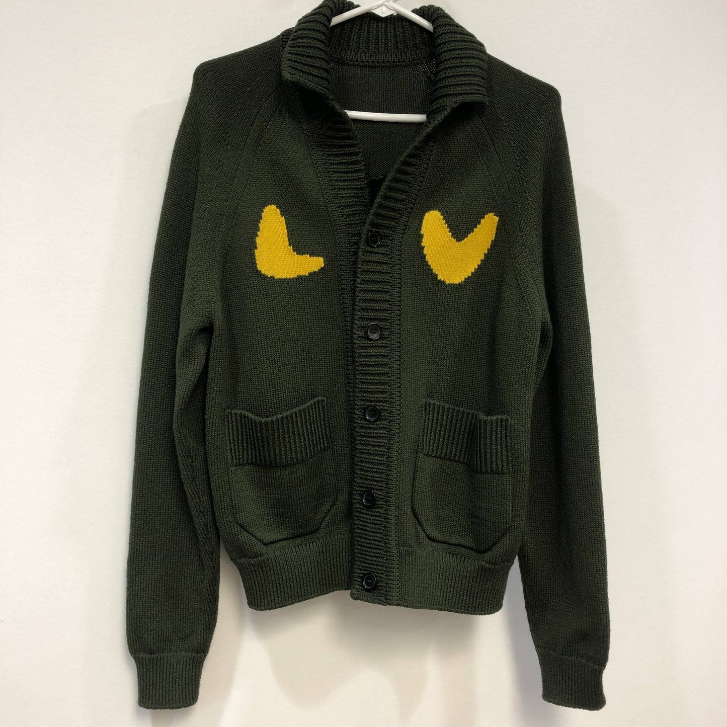 Louis Vuitton Dark Green Tiger Intarsia Cardigan Size XS