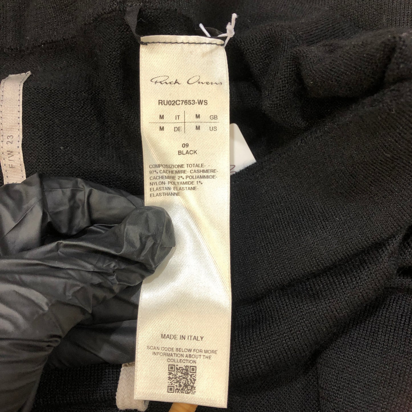 Rick Owens Cashmere Blend Jogger Pants Size M