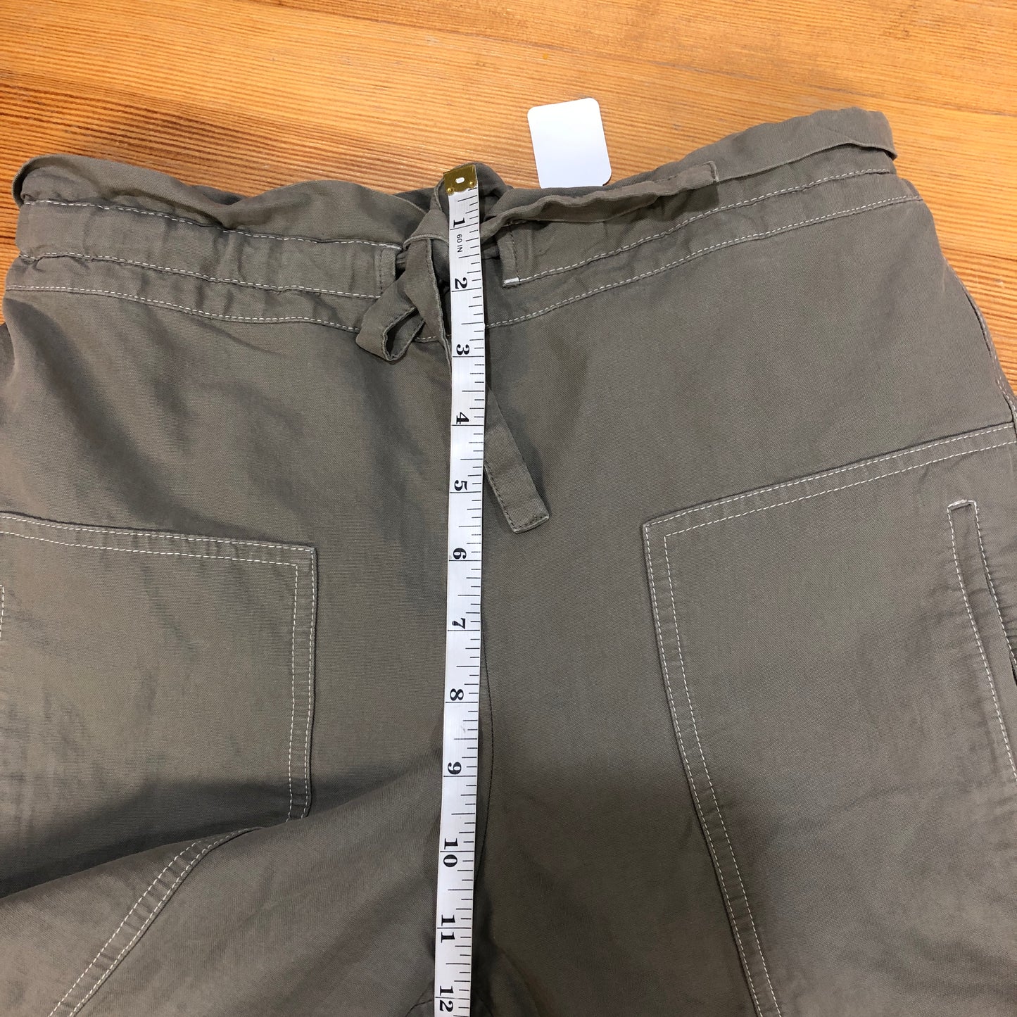Brunello Cucinelli Army Green Drawstring Casual Trousers