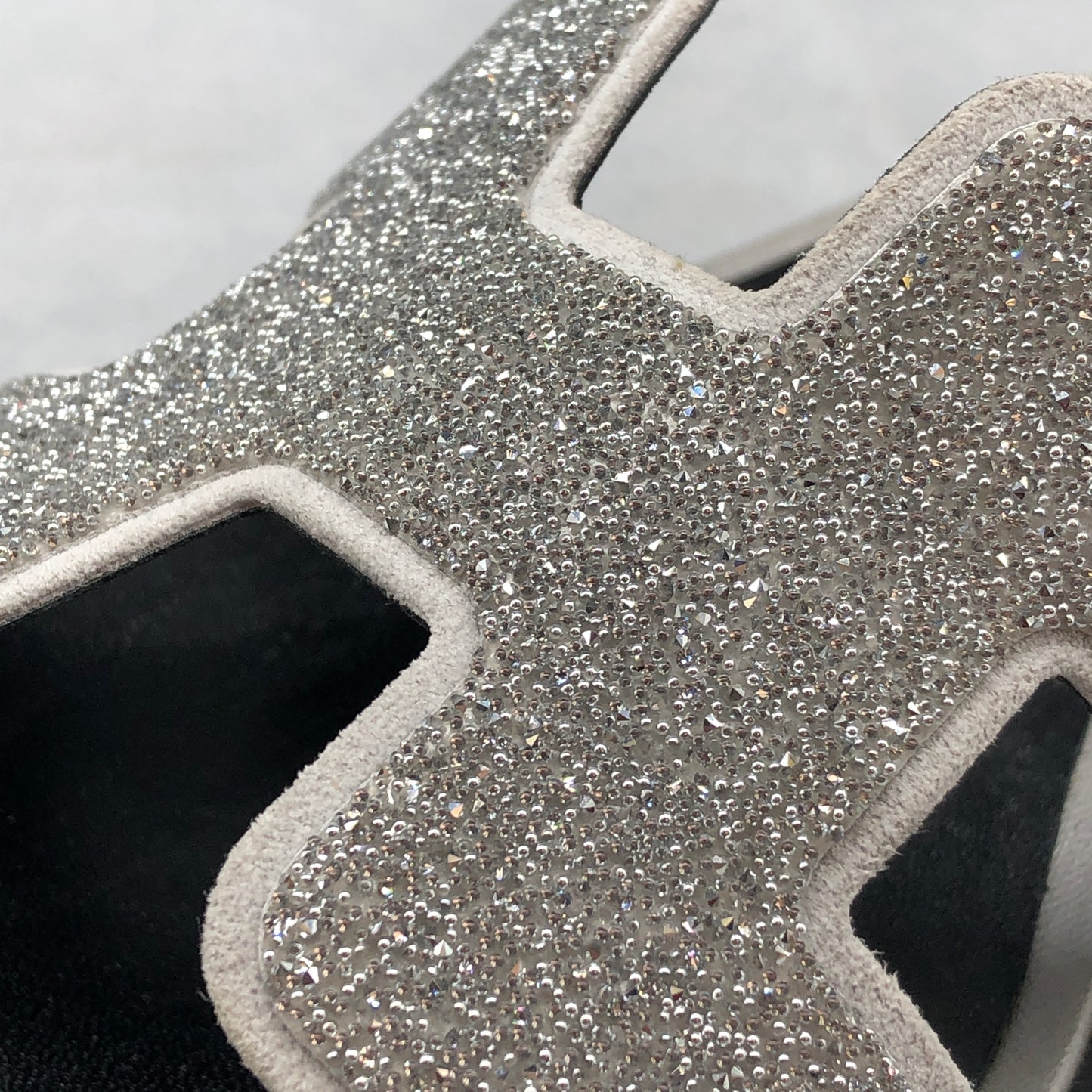 Hermes Silver Glitter Oran Sandals Size 37.5
