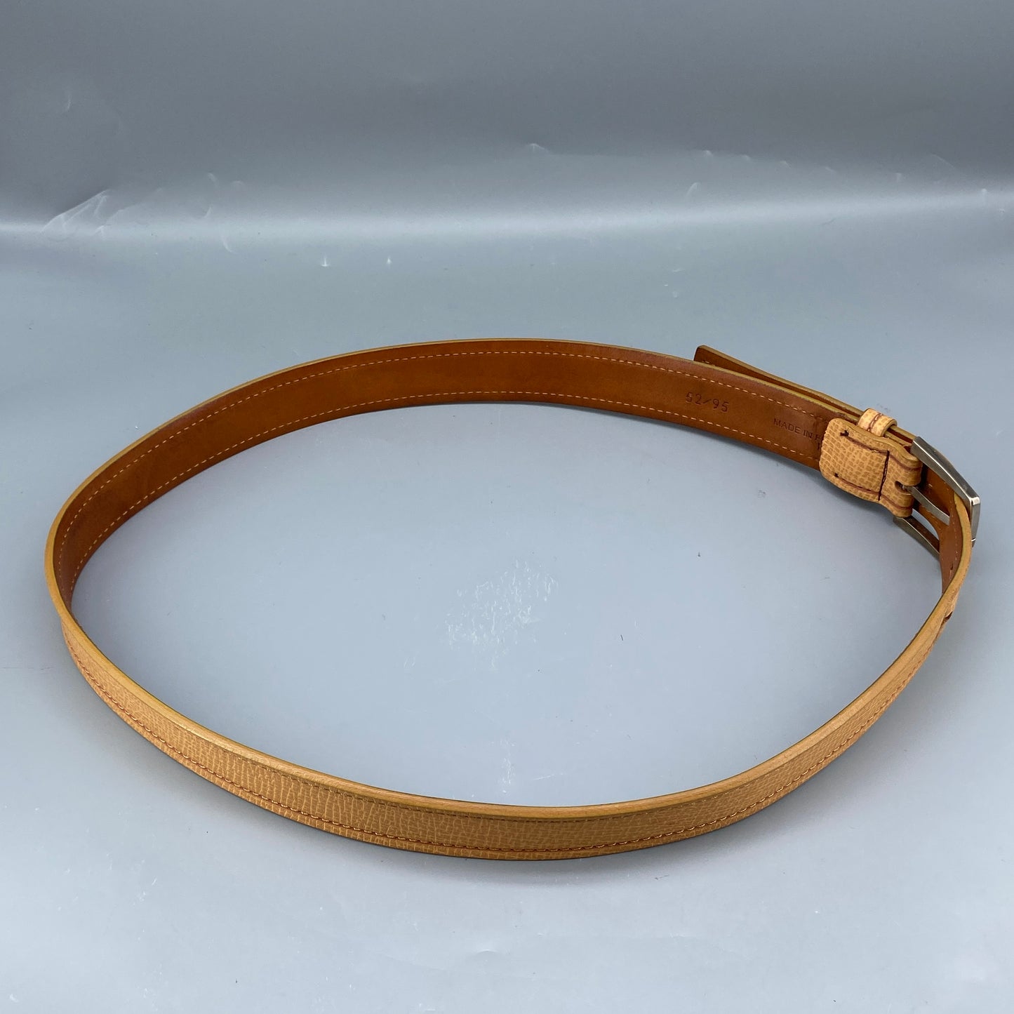 Loewe Tan Grained Leather Pin Buckle Belt 95cm