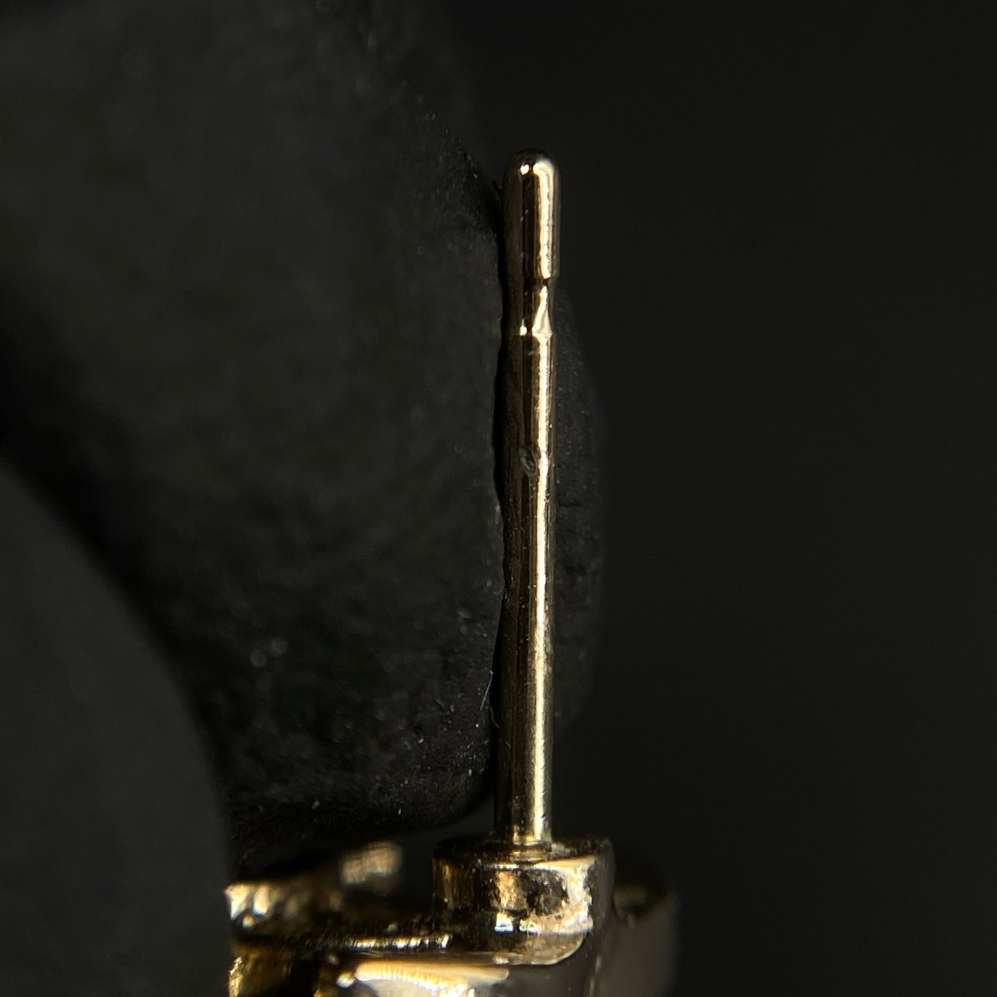 Chanel 2022 Gold-Tone Double C Teardrop Crystal Drop Earrings