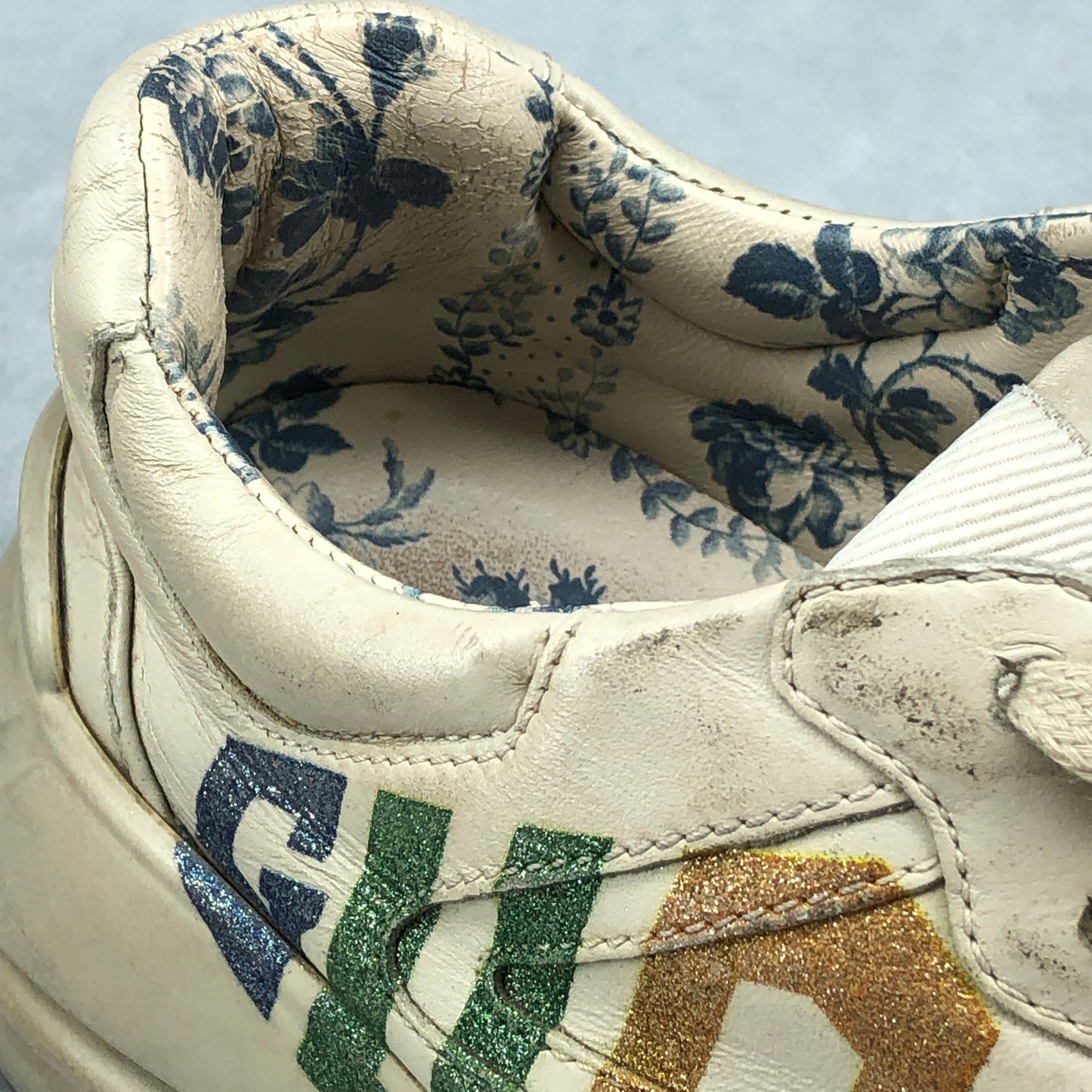 Gucci Cream Rhyton Sneakers Size 35.5