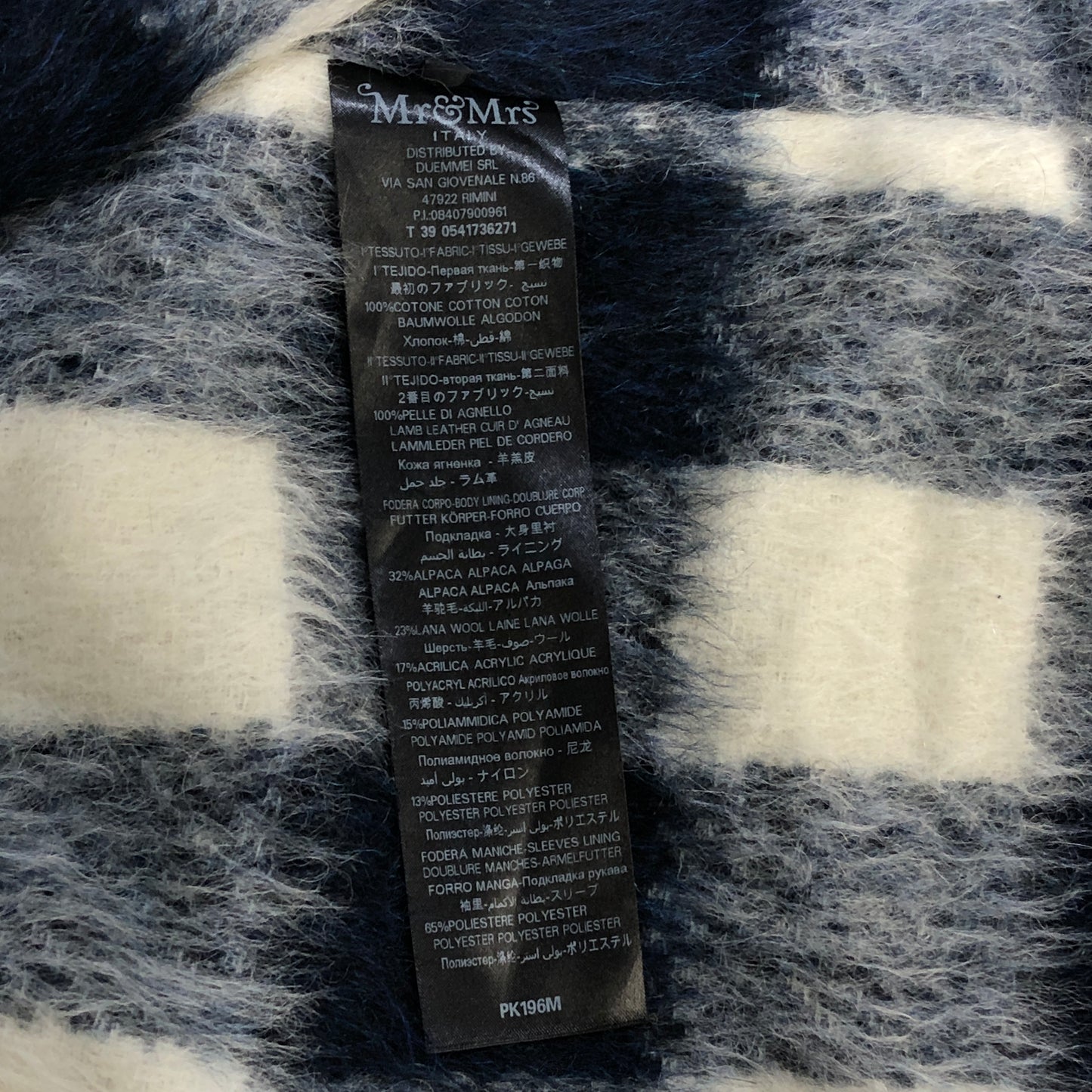 Mr & Mrs Navy Blue Fur Hood Parka Coat Size M