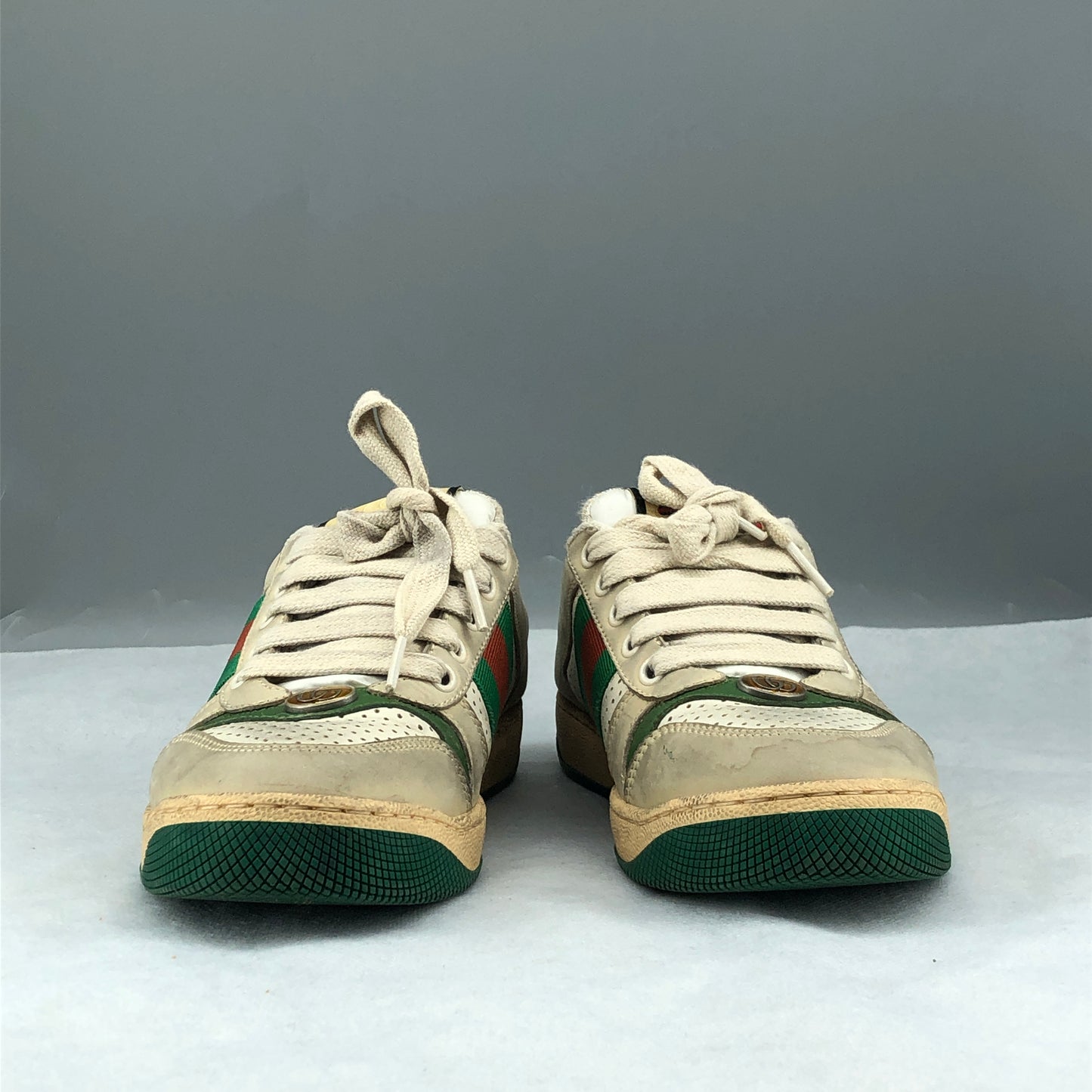 Gucci Ace Web Stripe Sneakers White Green Women’s Size 35.5