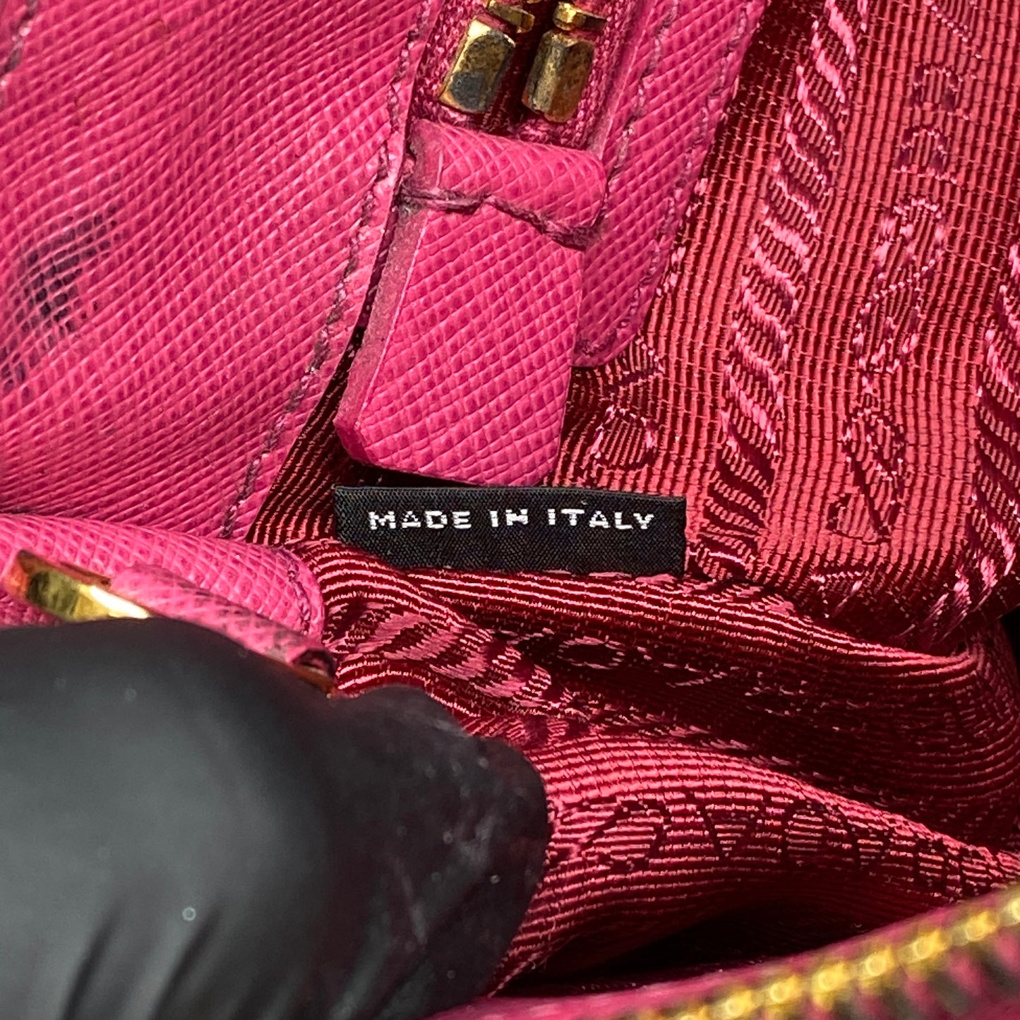 Prada Pink Saffiano Leather Galleria Handbag