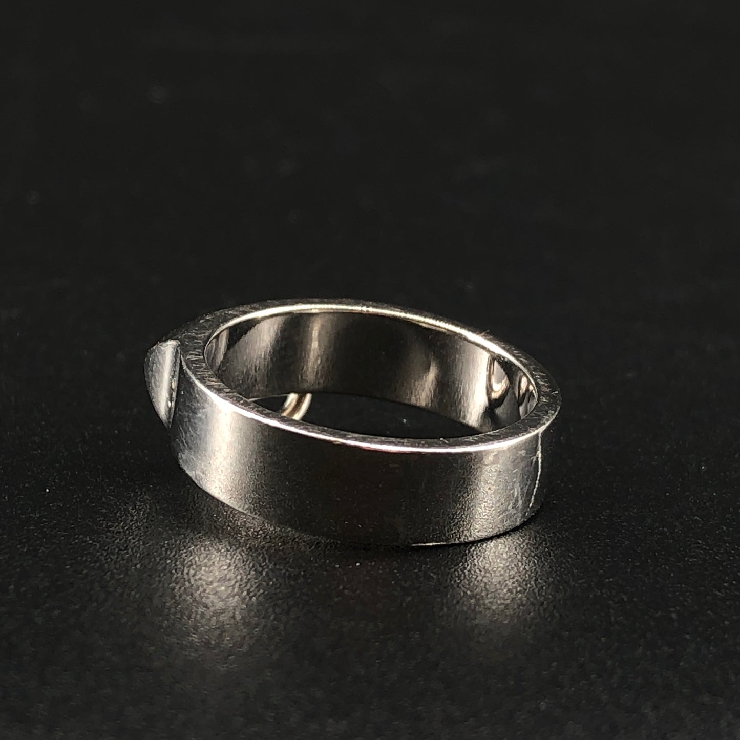 Hermes 925 Silver Mini Chaine d'Ancre Ring Size 50mm