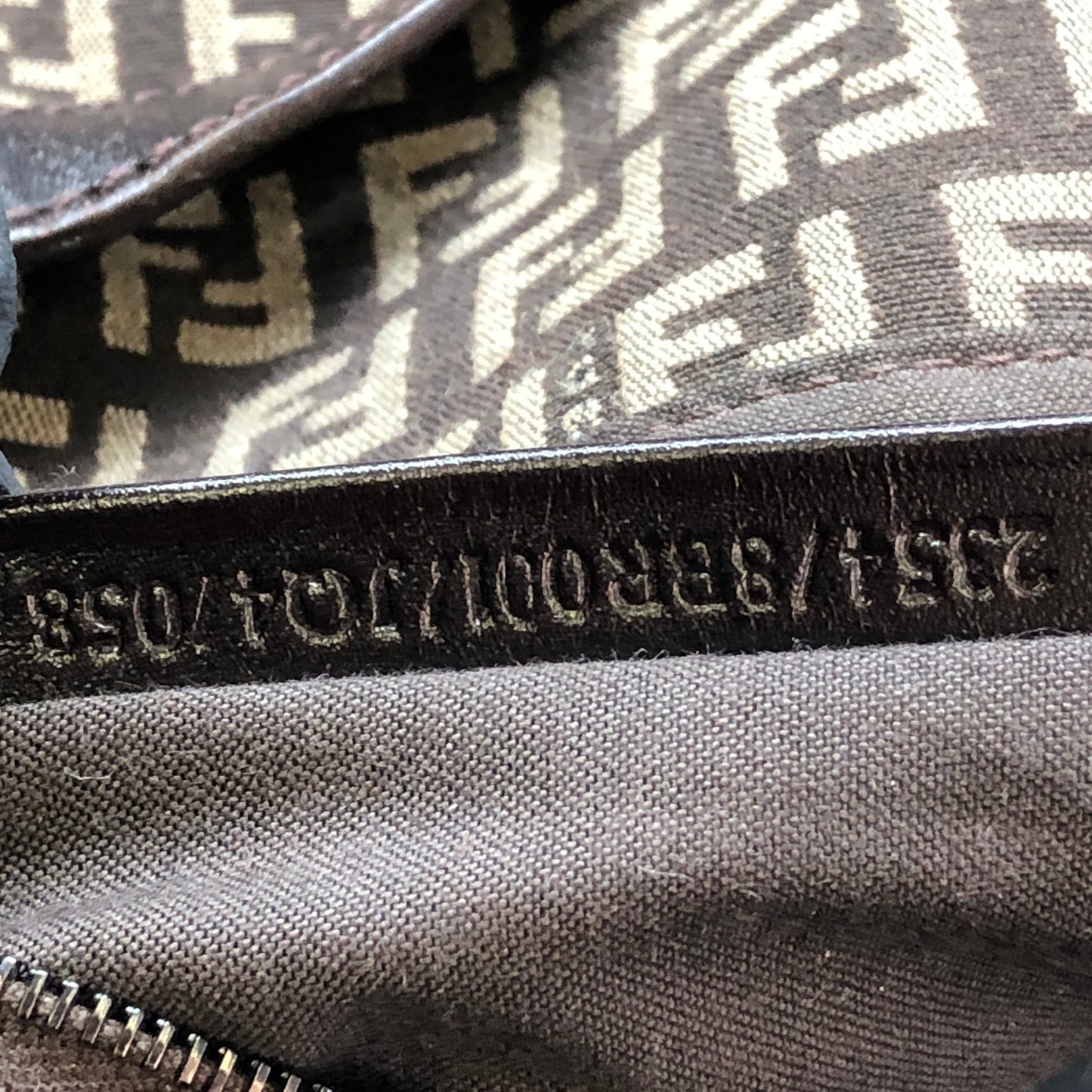 Fendi Zucca Shoulder Bag Brown